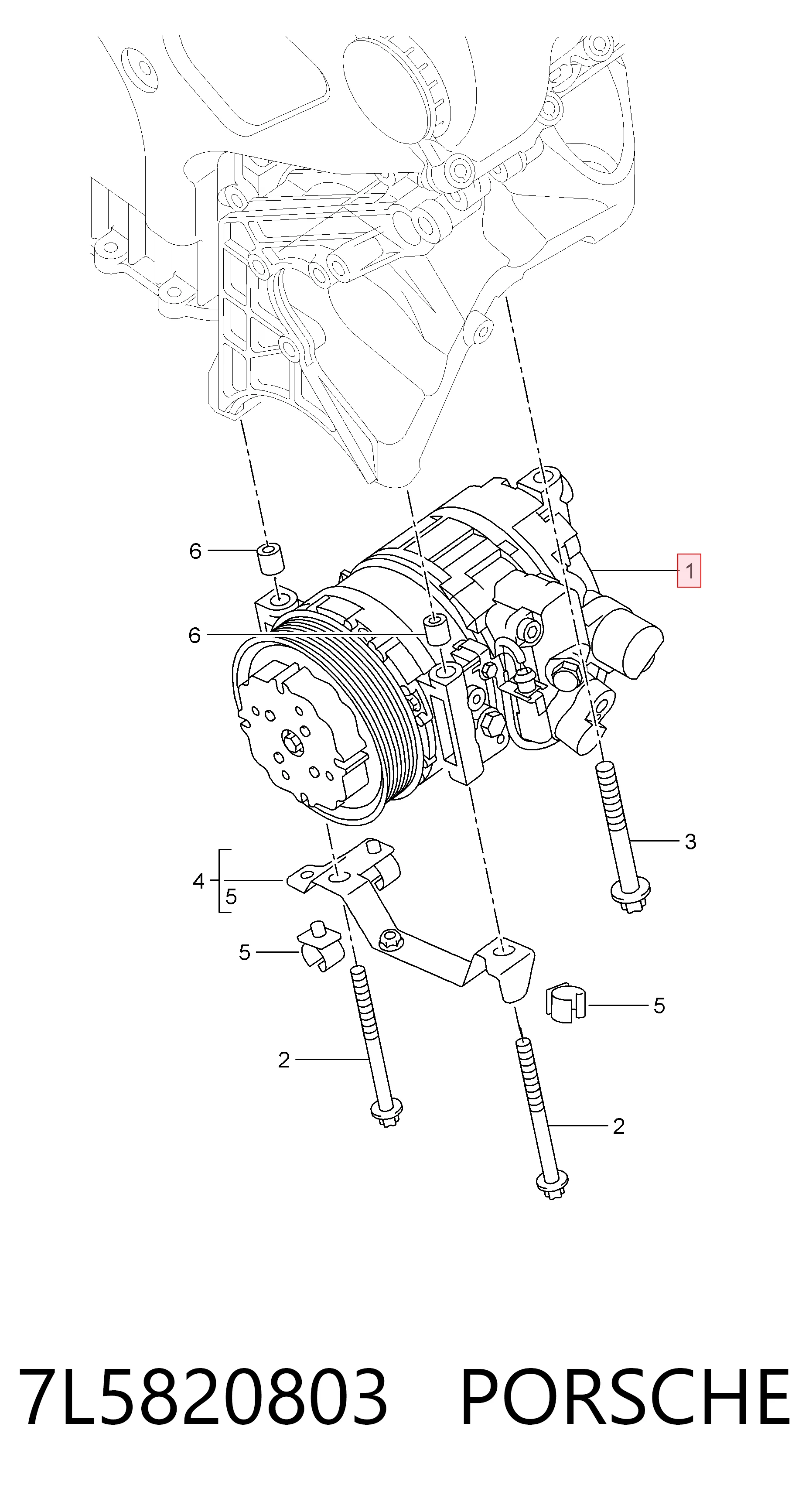 7L5820803 Porsche Компресор холодоагенту