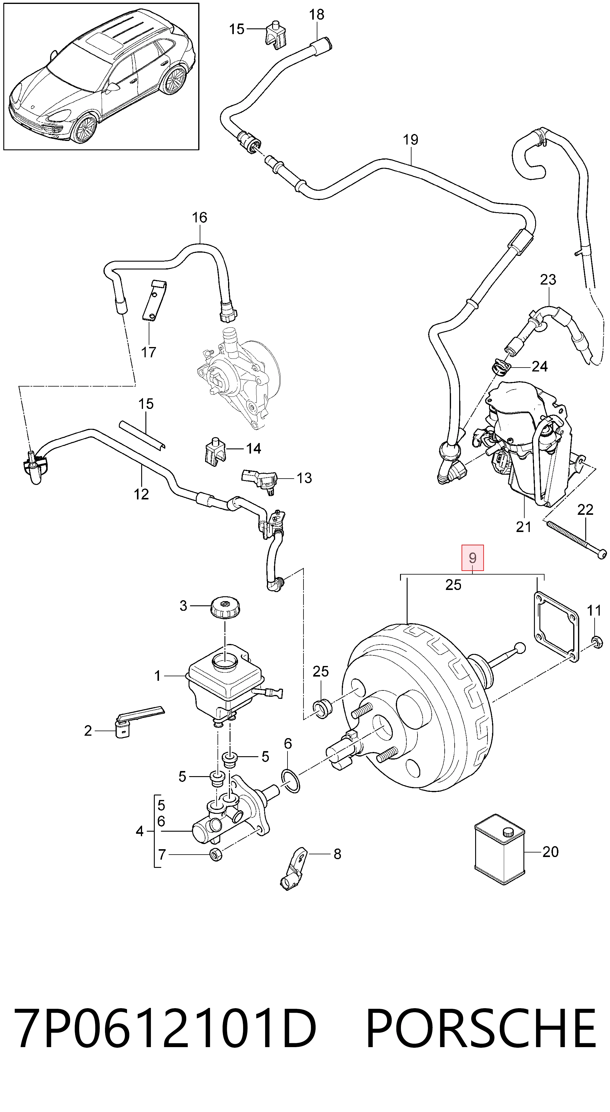 Вакуумника Porsche Cayenne II позашляховик (92A) (2010 - 2026) ціна, від 16.95 USD