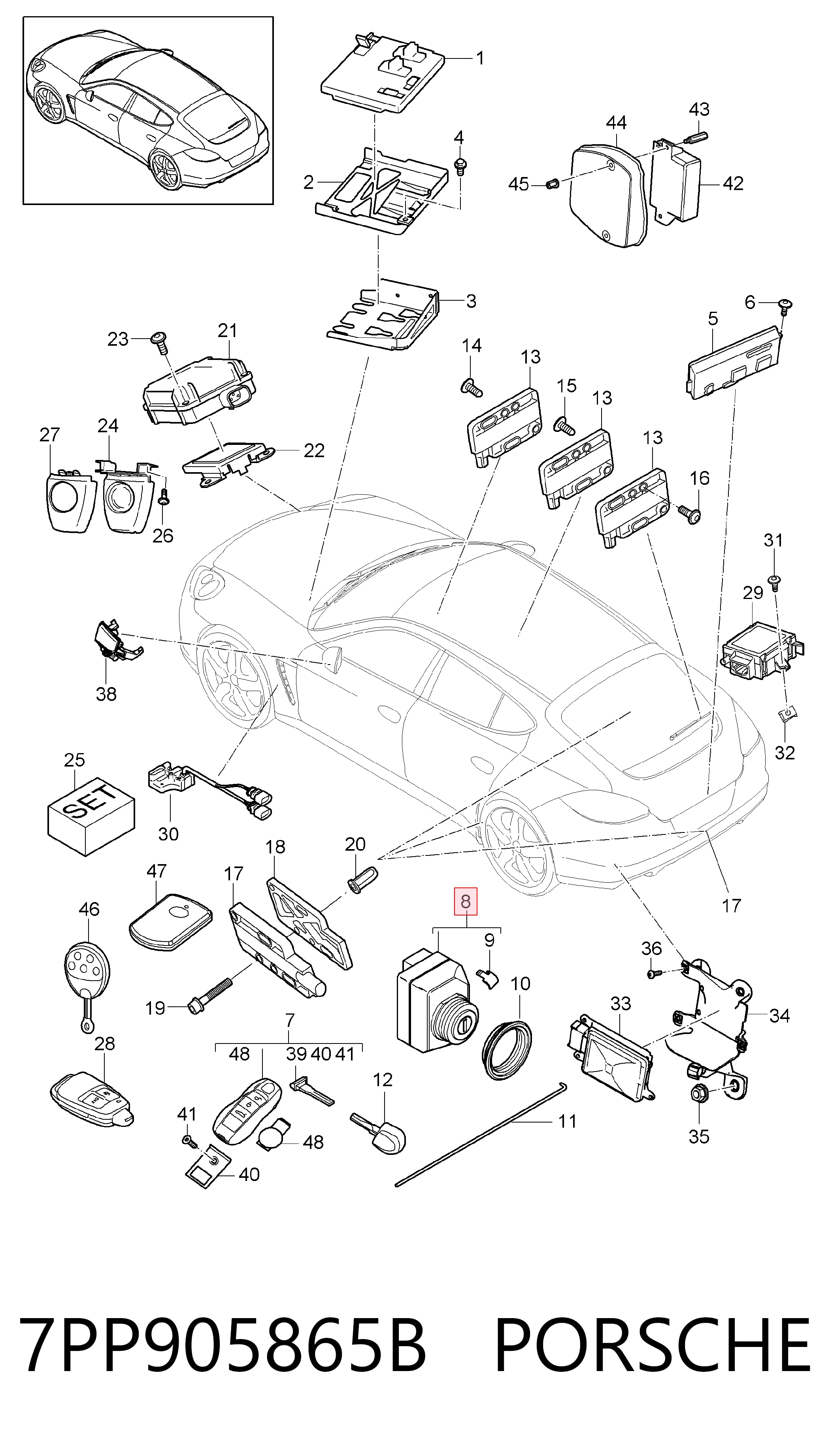 Замок запалювання на Porsche Cayman  982