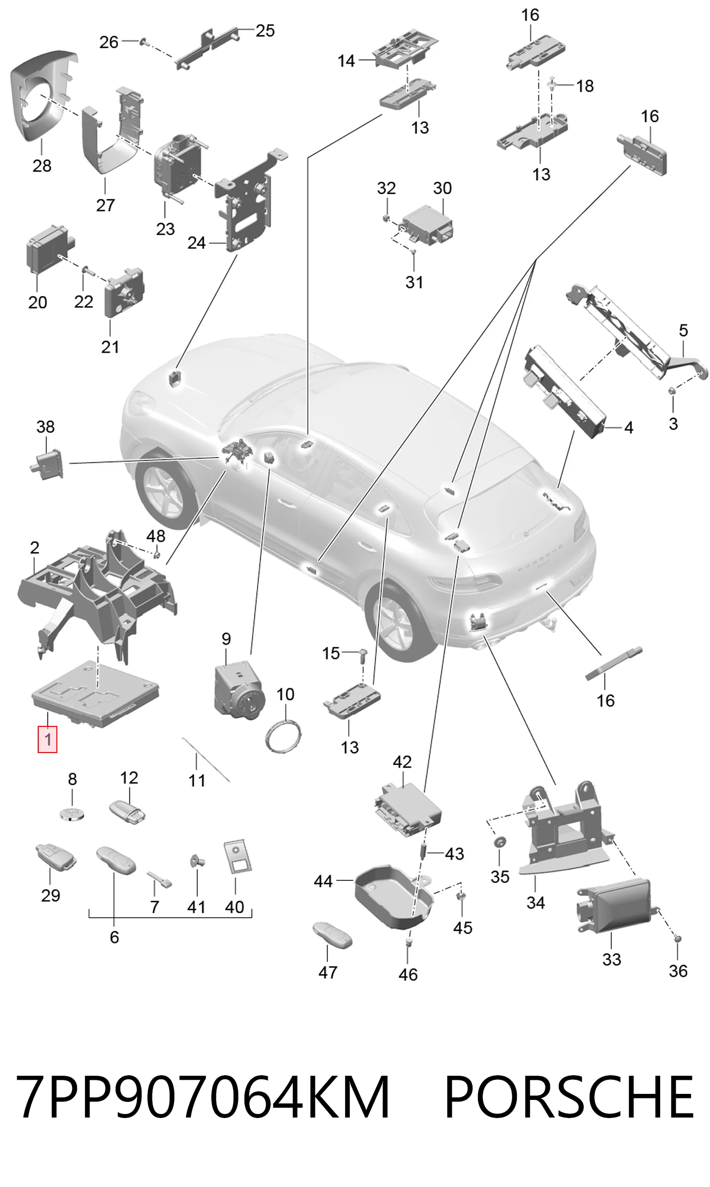 Модуль керування (ЕБУ) бортової мережі 7PP907064JB VAG
