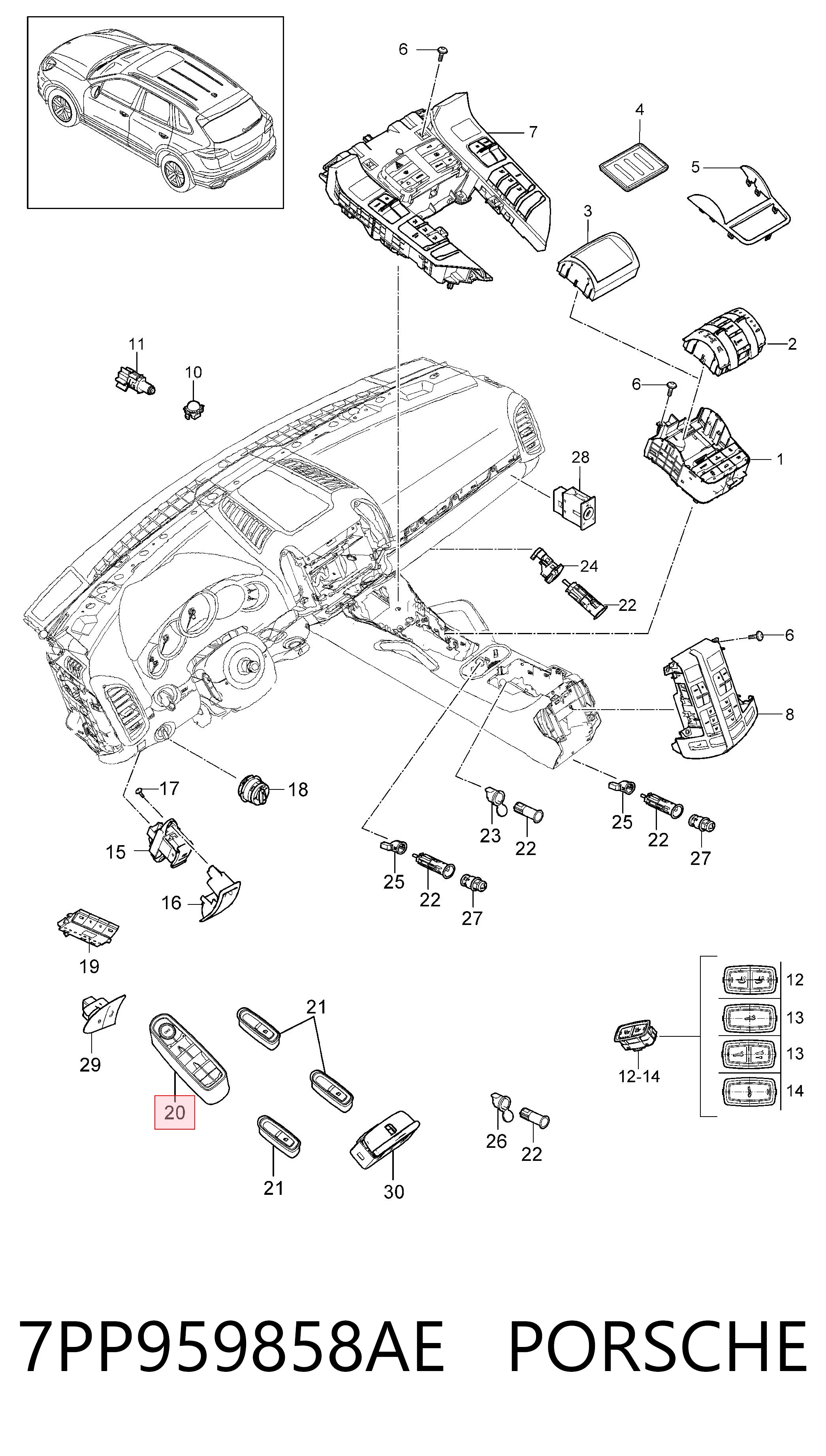 7PP959858AE Porsche 