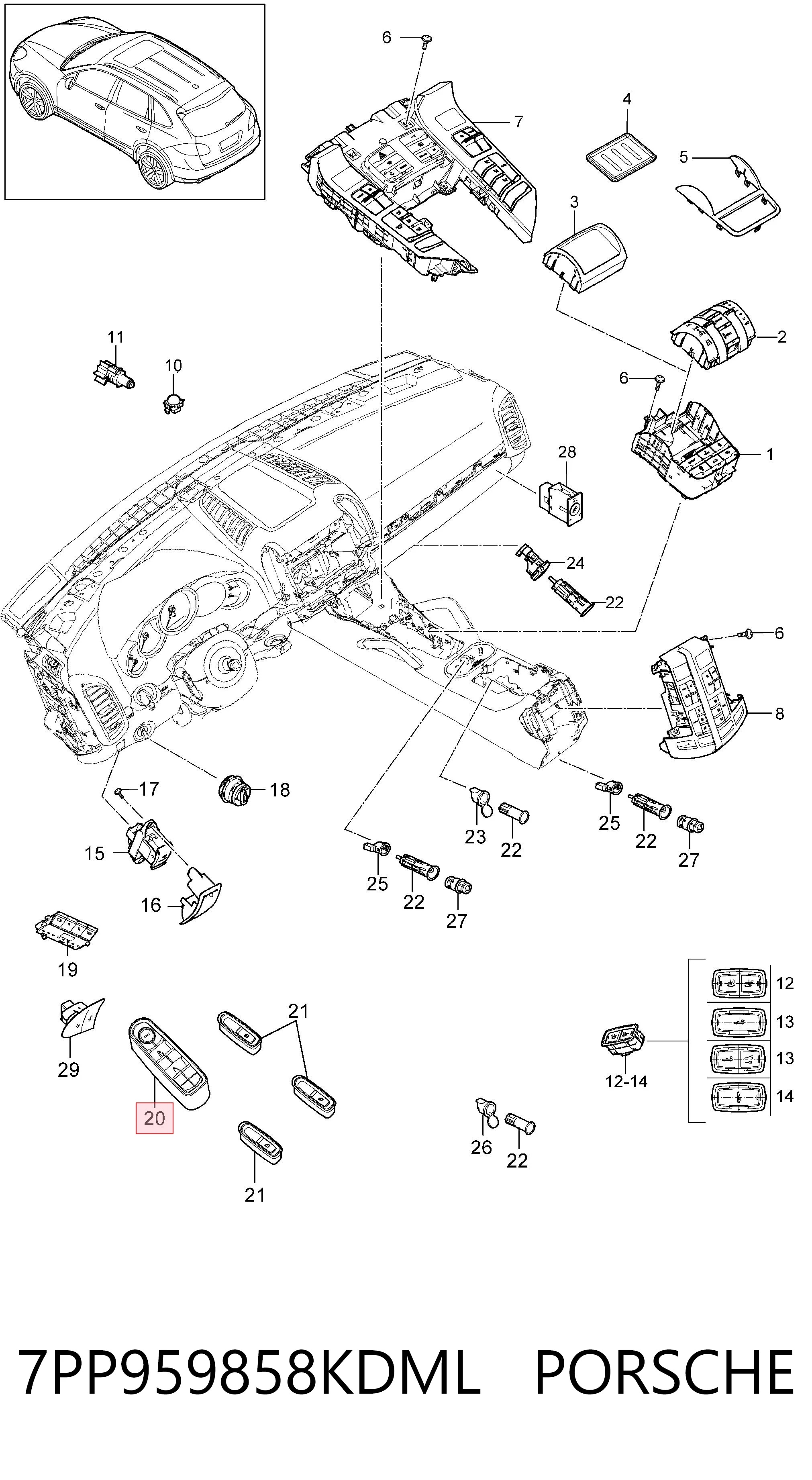 7PP959858KDML Porsche 