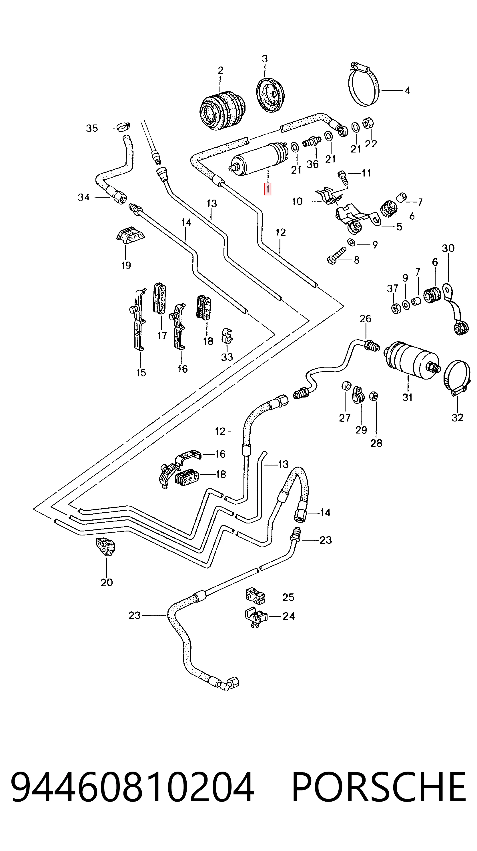 94460810204 Porsche Насос паливний низького тиску
