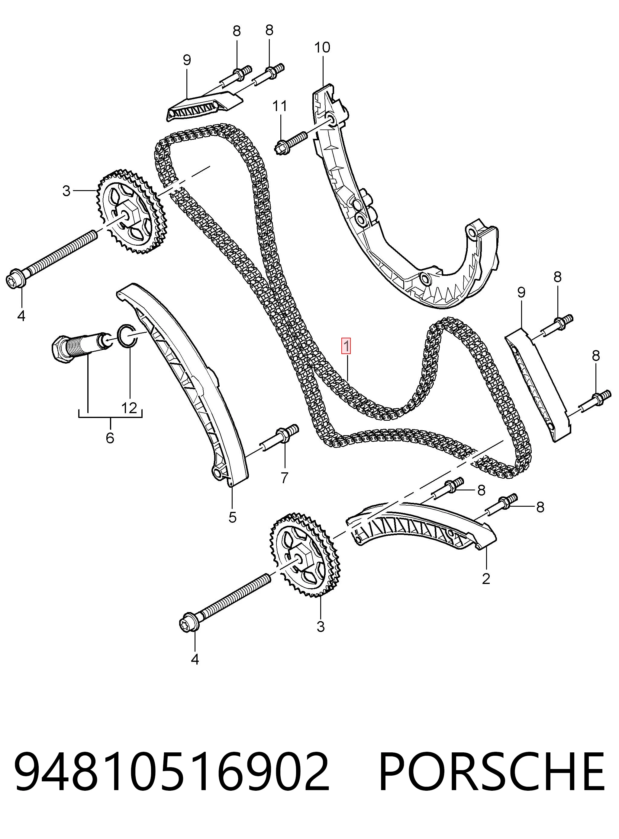 A0009977894 Mercedes Ланцюг приводу распредвала