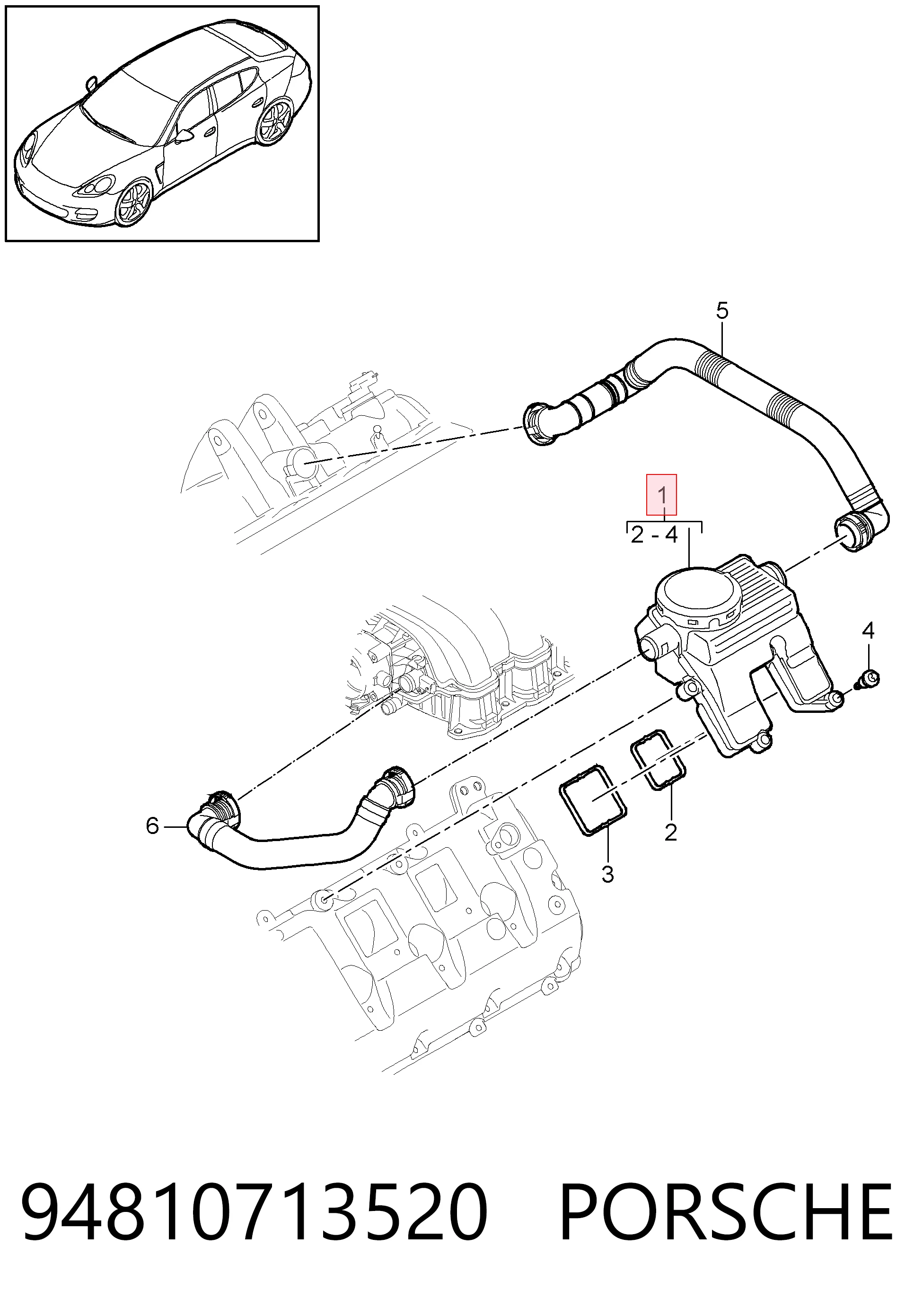 94810713520 Porsche Масловіддільник