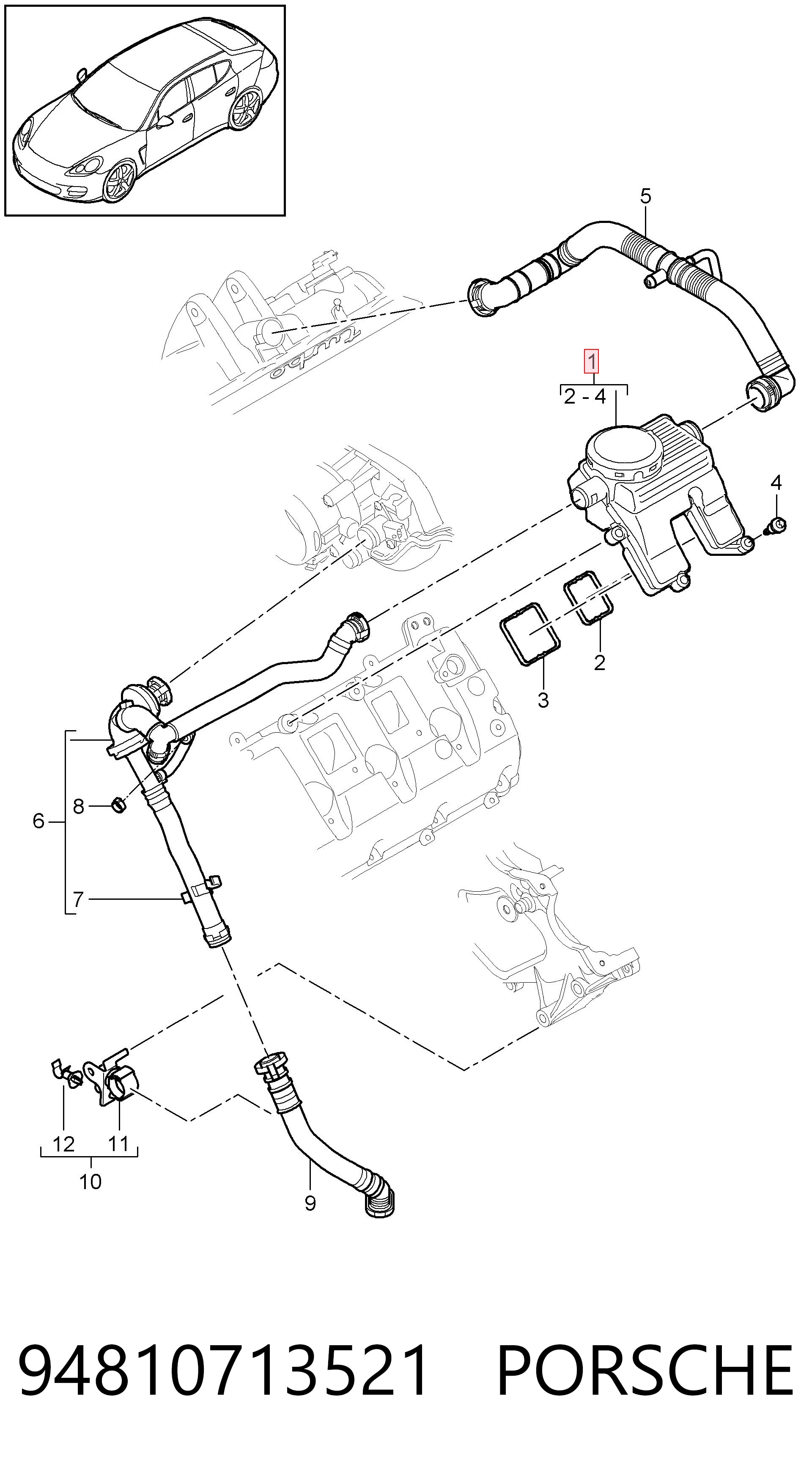 94810713521 Porsche Масловіддільник