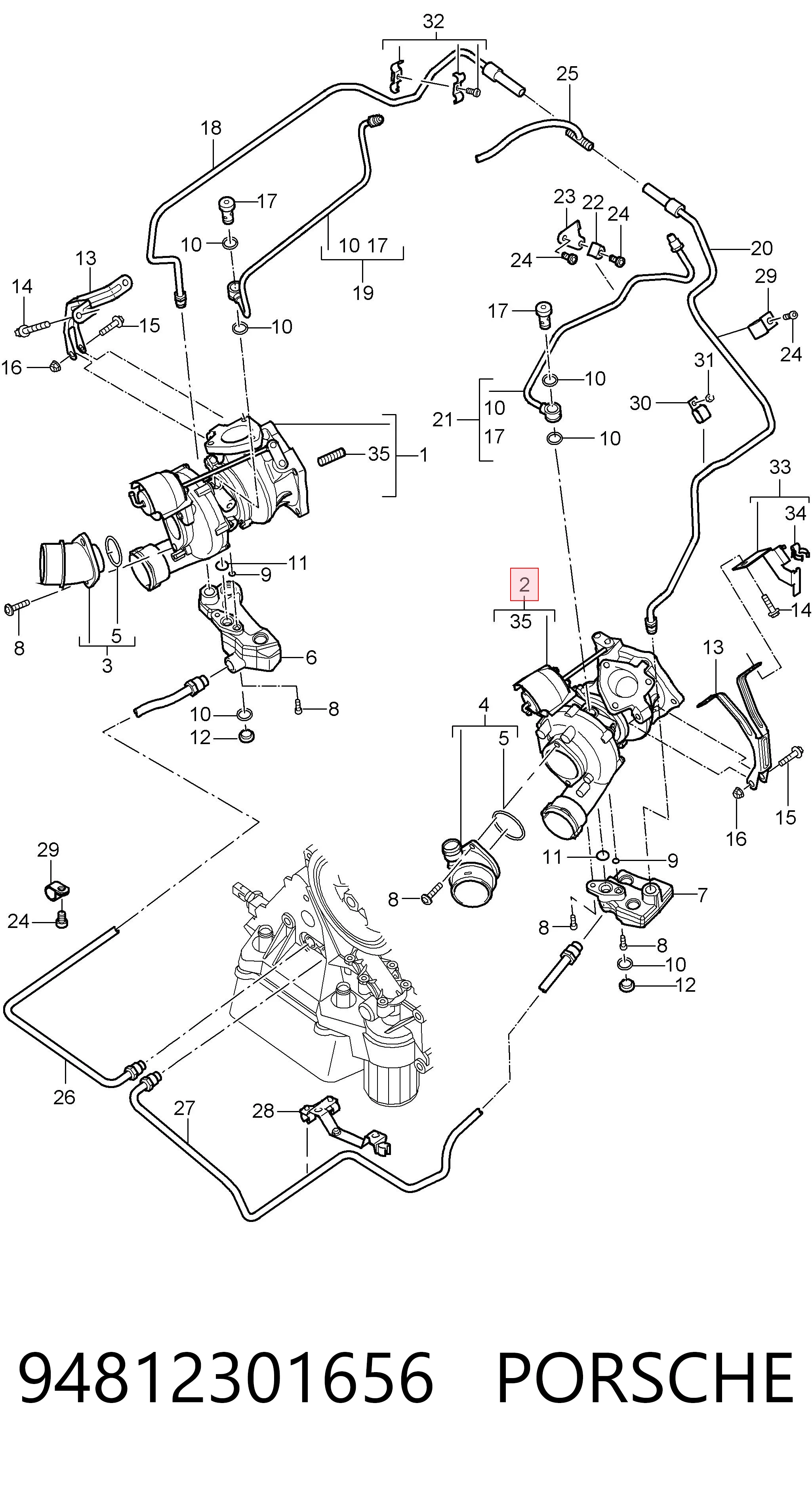 94812301656 Porsche Турбонаддув