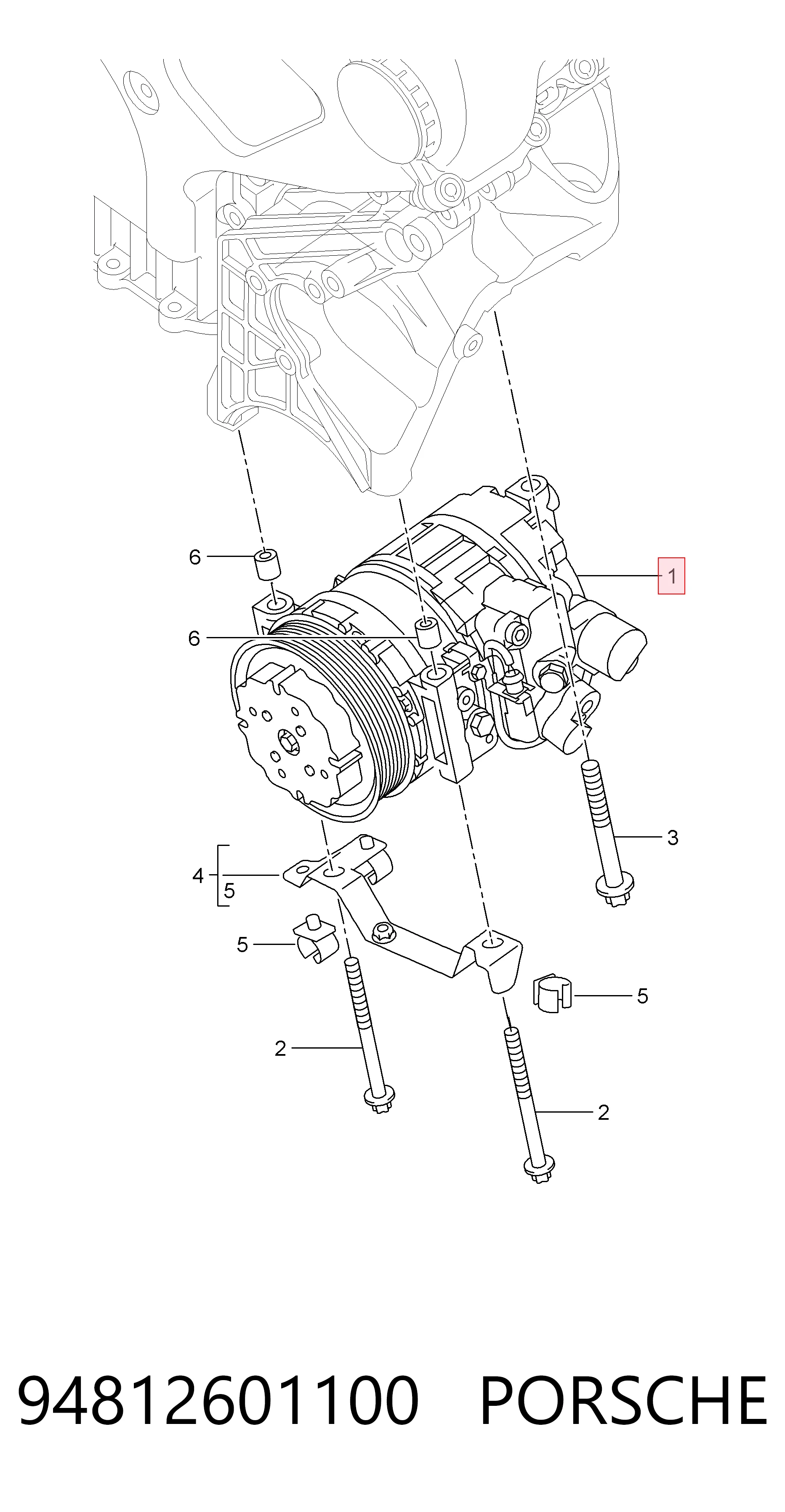 94812601100 Porsche Компресор холодоагенту