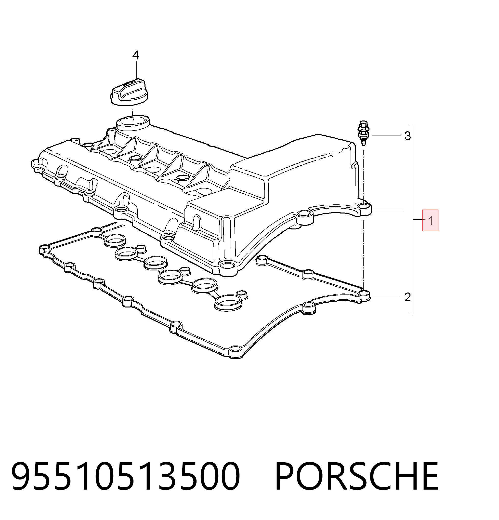  Клапанна кришка Porsche Cayenne 2