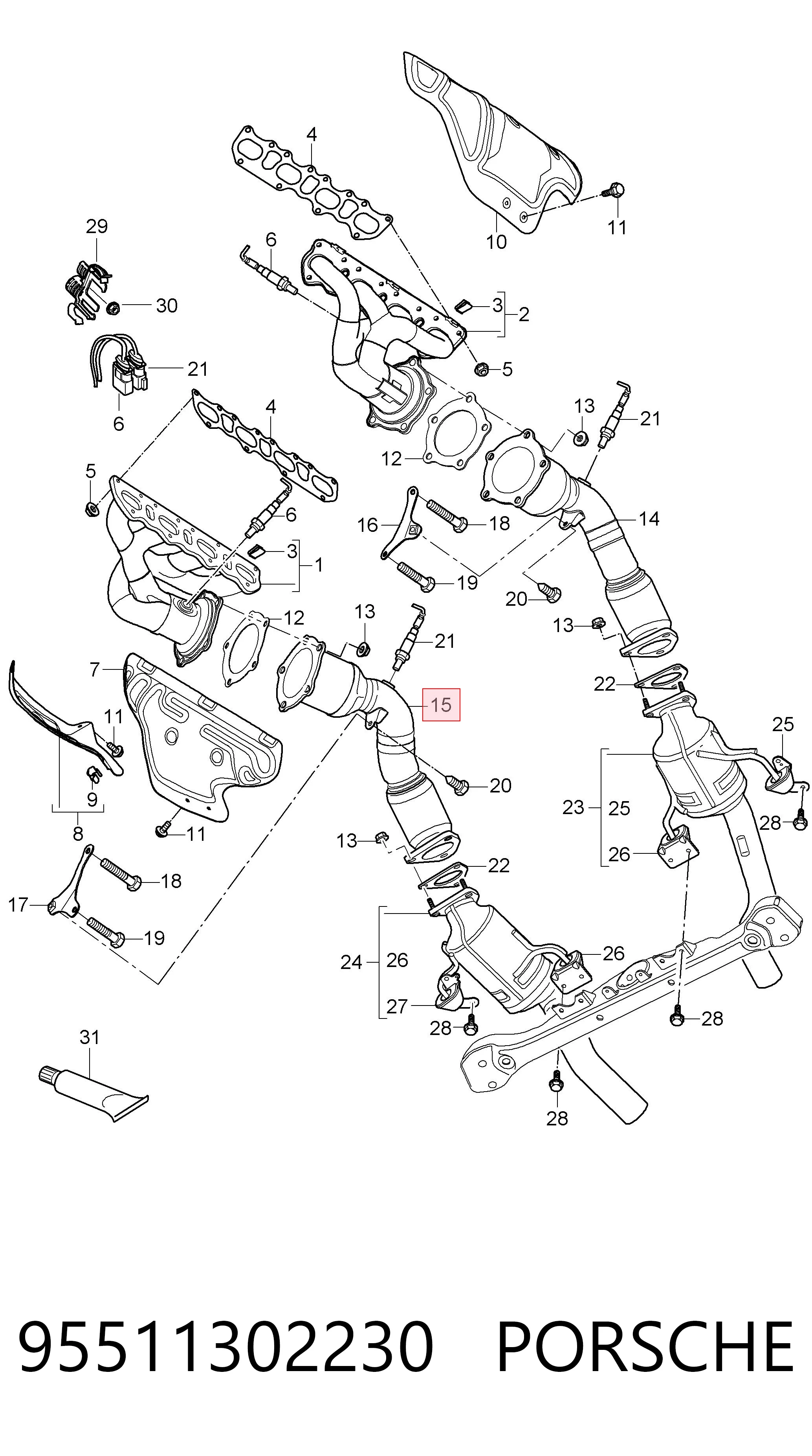 95511302230 Porsche 
