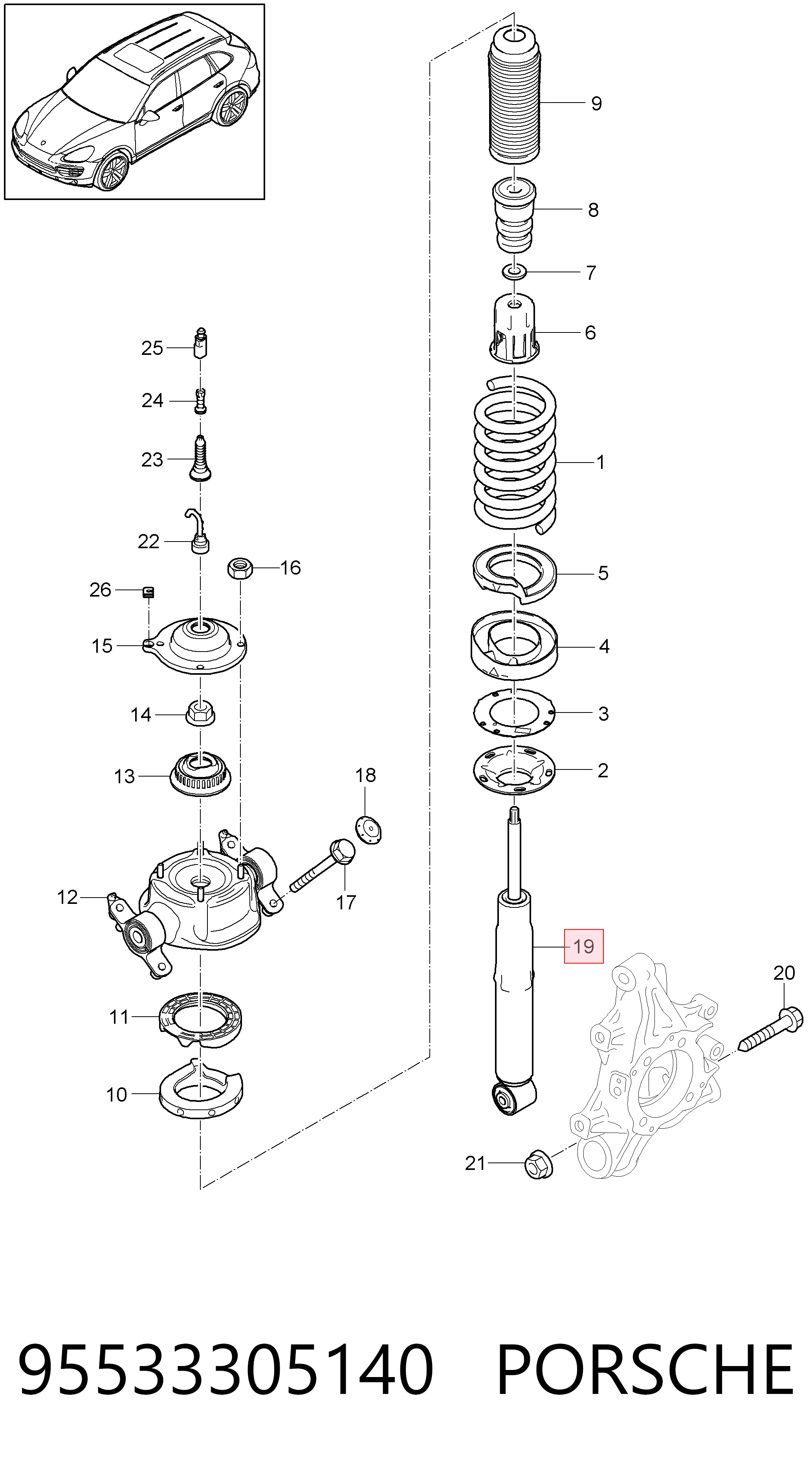 Амортизатор задній VAG 7P5513029G ціна, від 131.95 USD