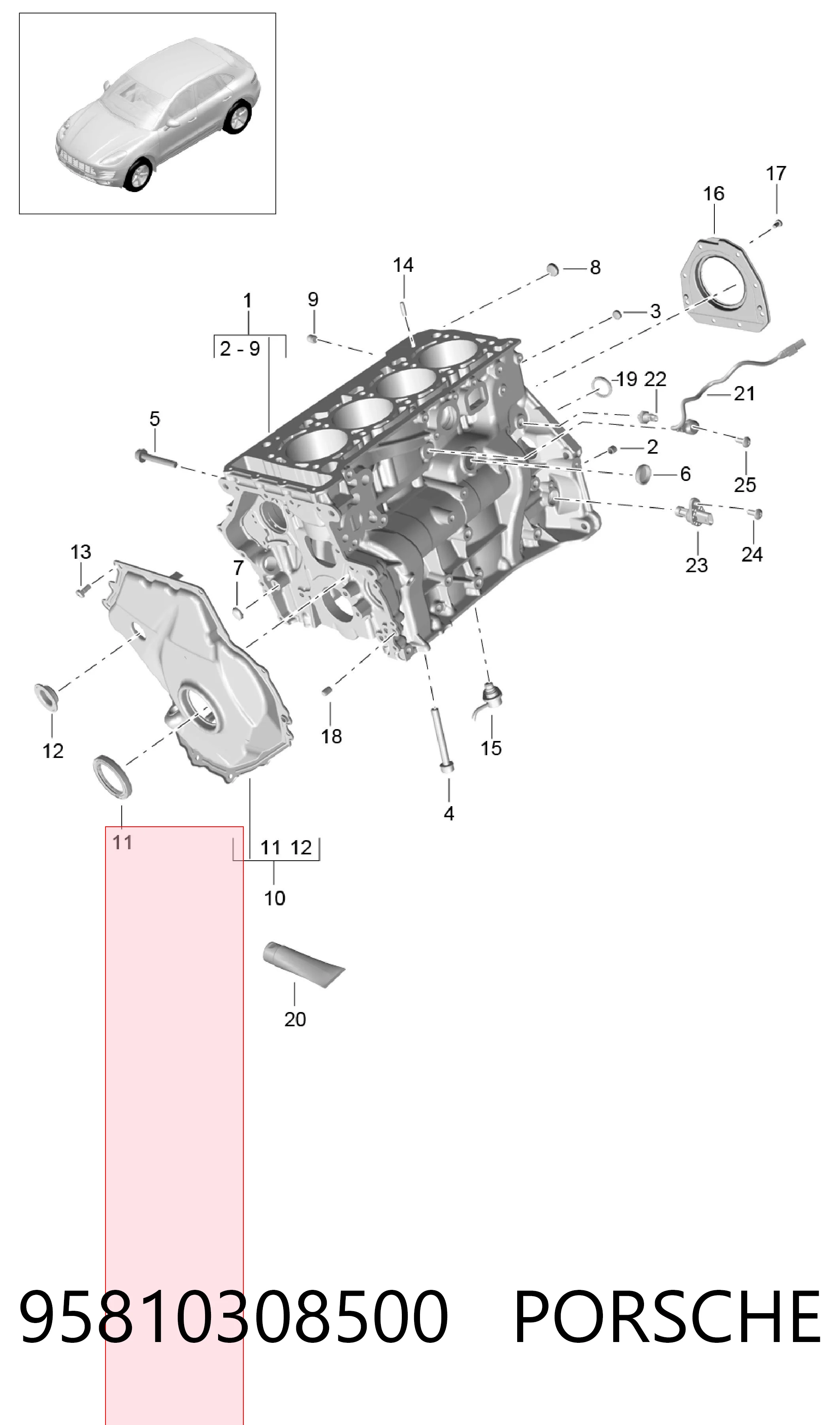 Купити Сальник коленвалу Audi Q3  8UB, 8UG
