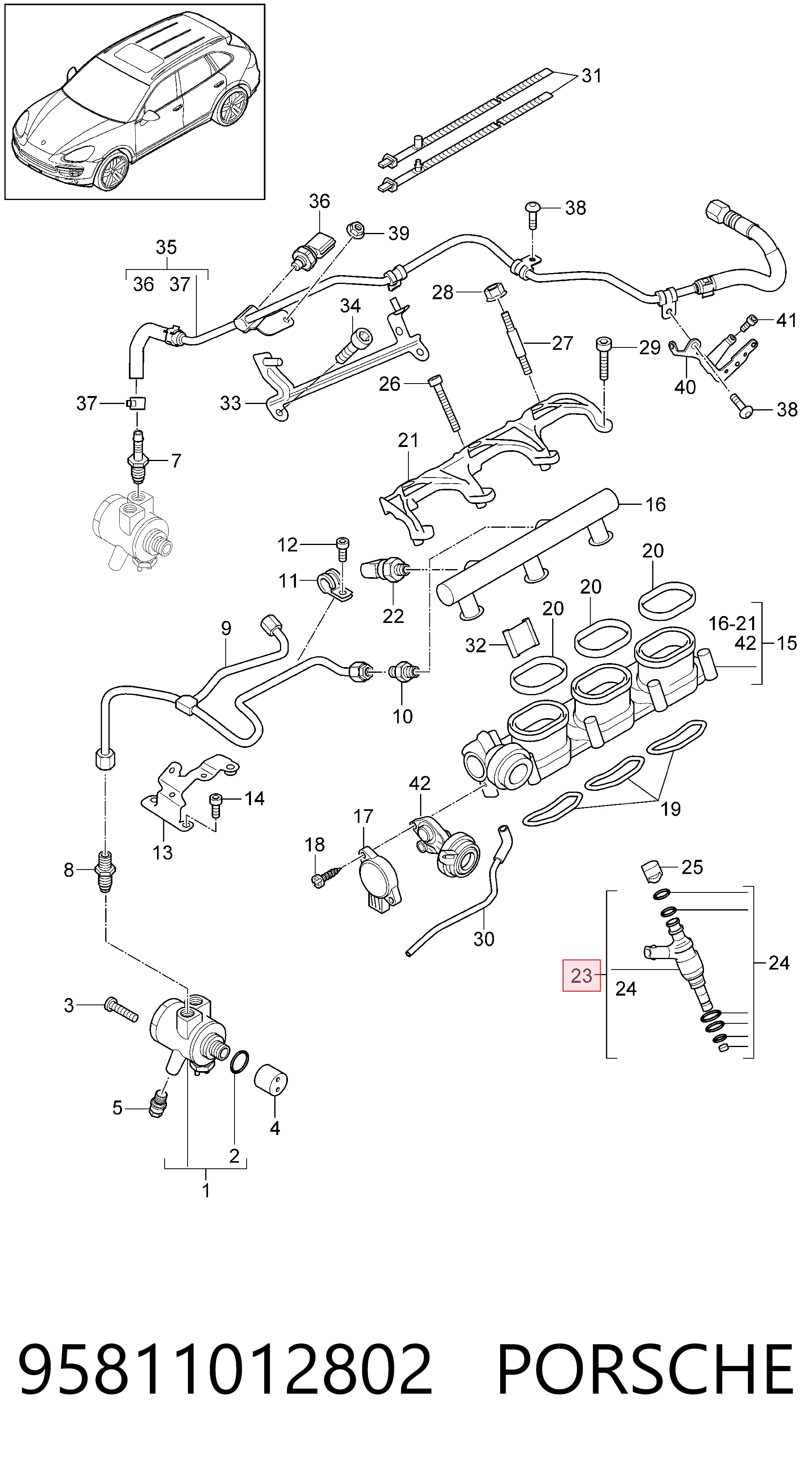 Форсунка паливна VAG 95811012803 ціна, від 38.14 USD