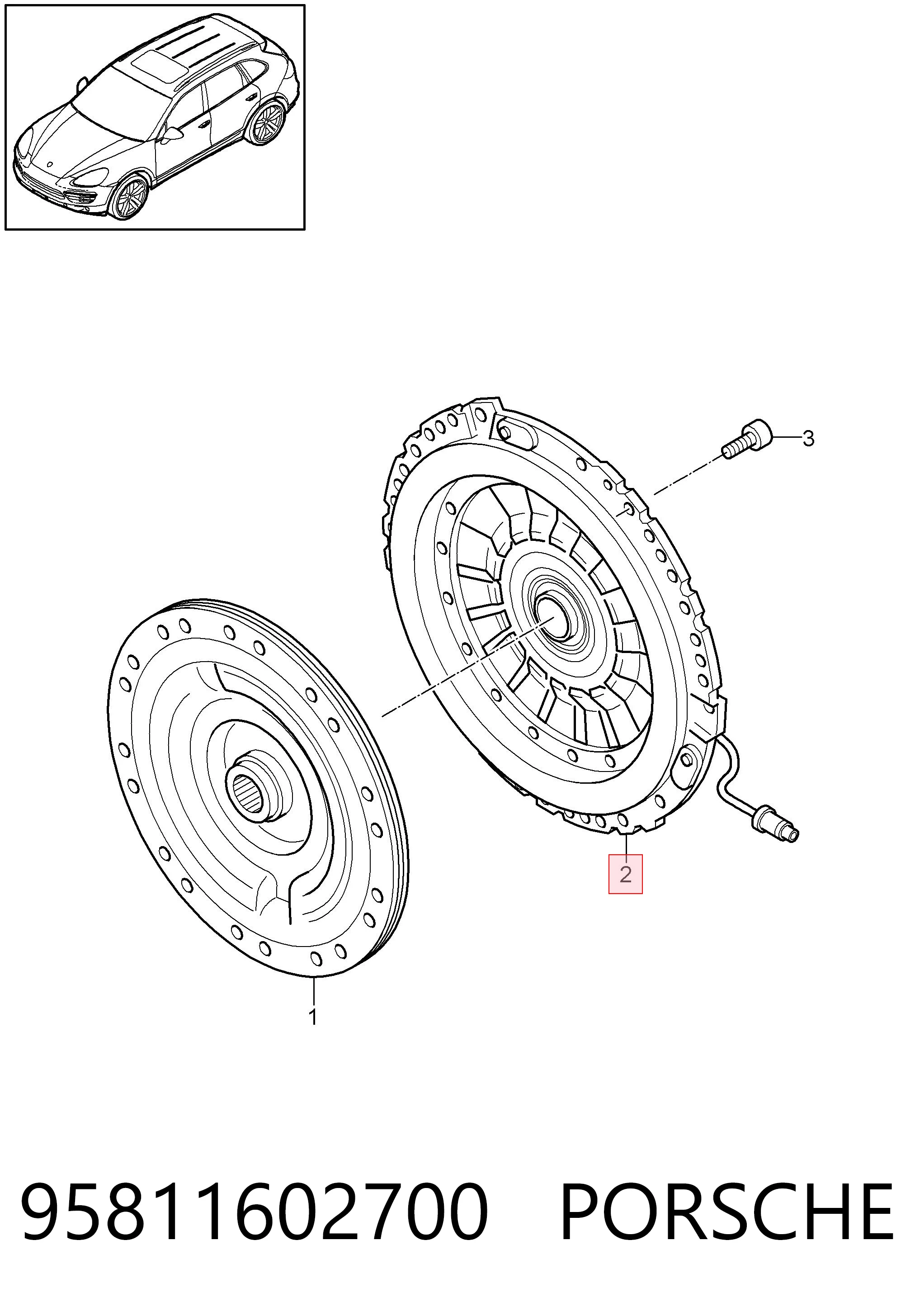 95811602700 Porsche Зчеплення в зборі