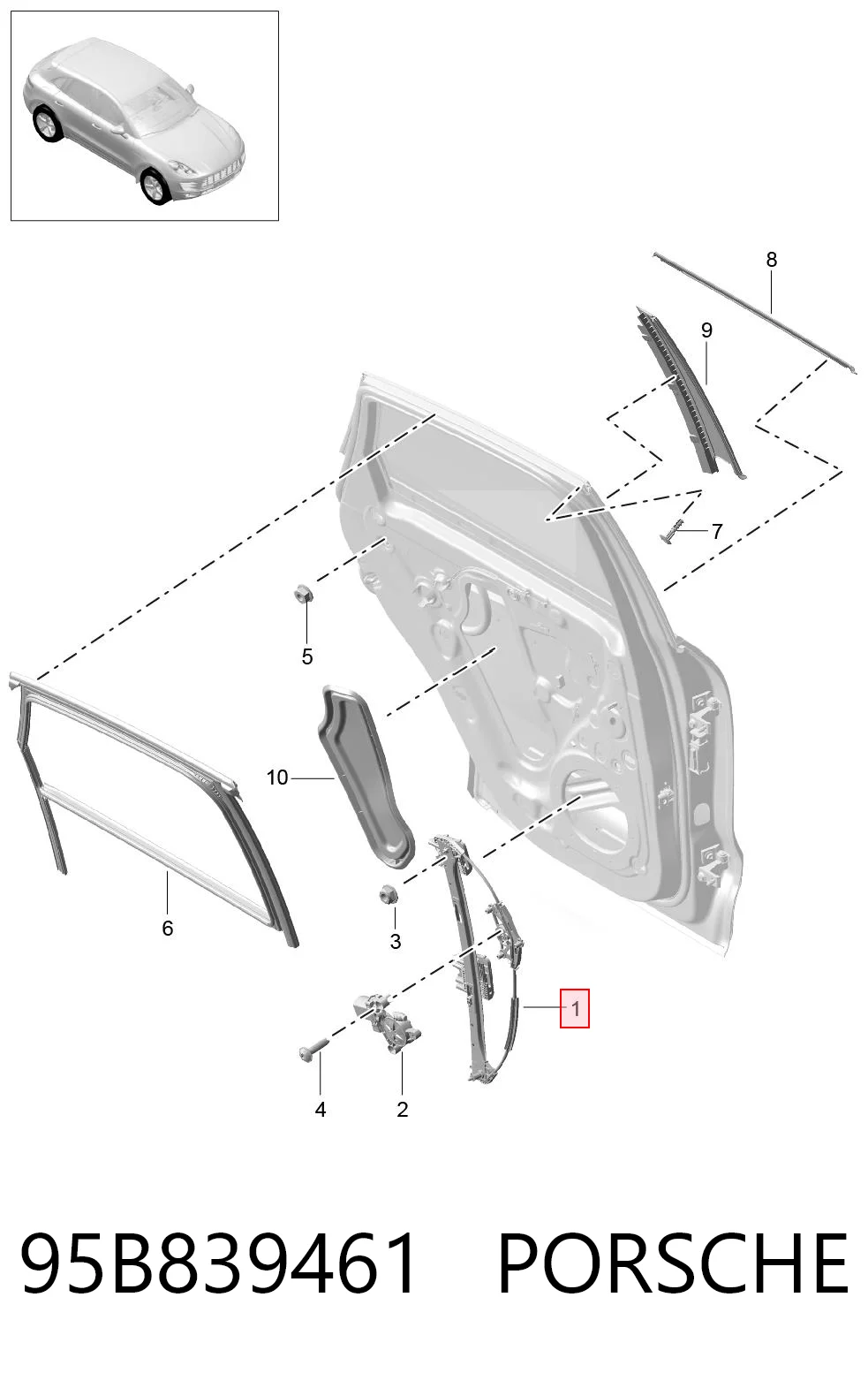 95B839461 Porsche 