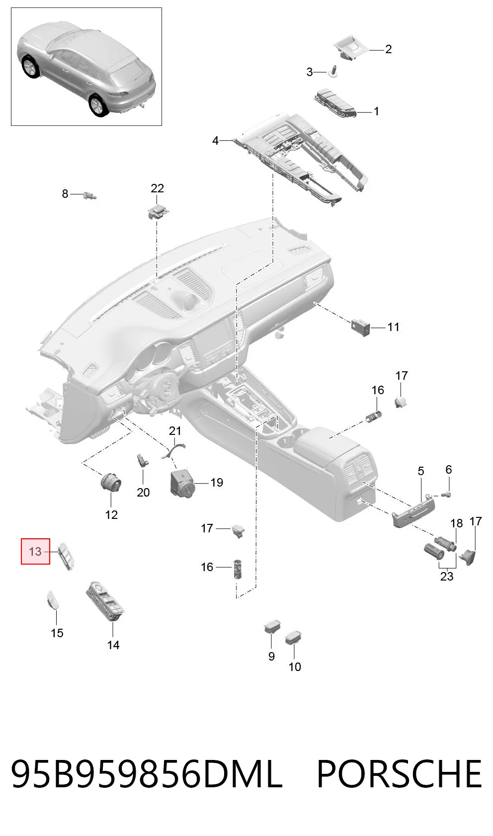 95B959856DML Porsche 