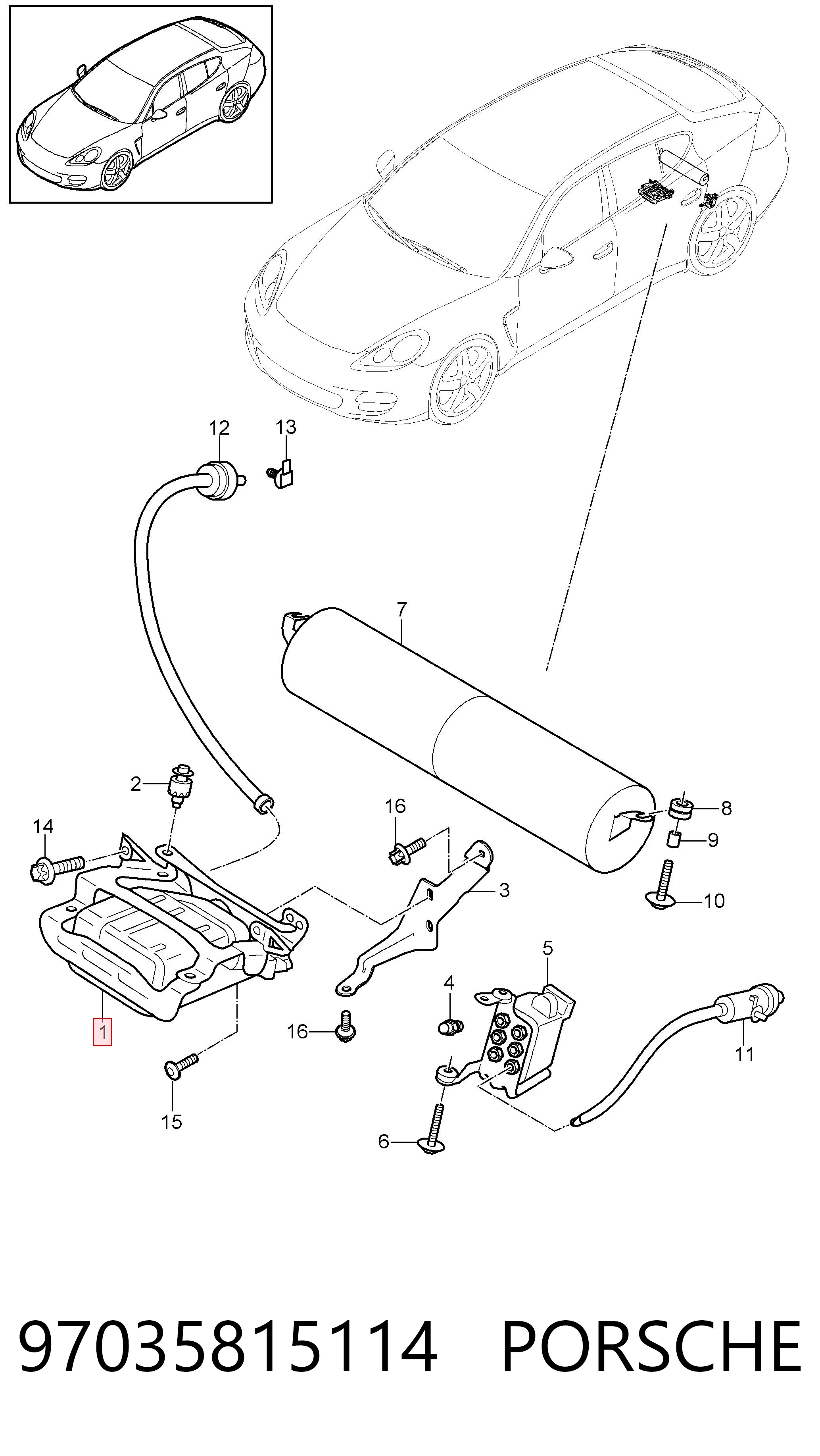 97035815114 Porsche Компресор підкачки амортизаторів