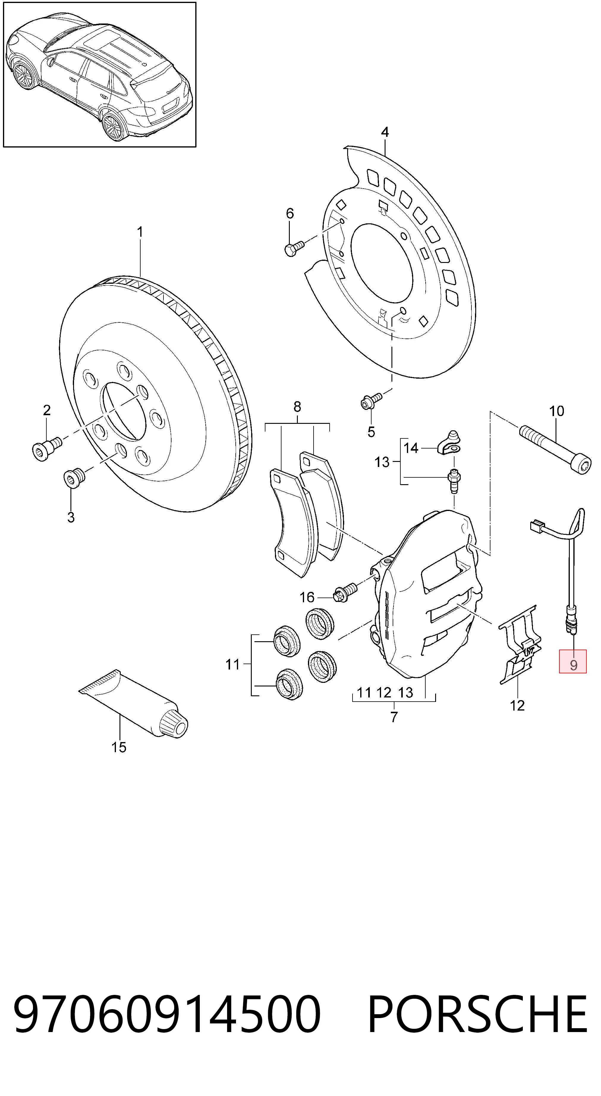 Купити 355251891 HELLA-PAGID Датчик зносу гальмівних колодок, задній