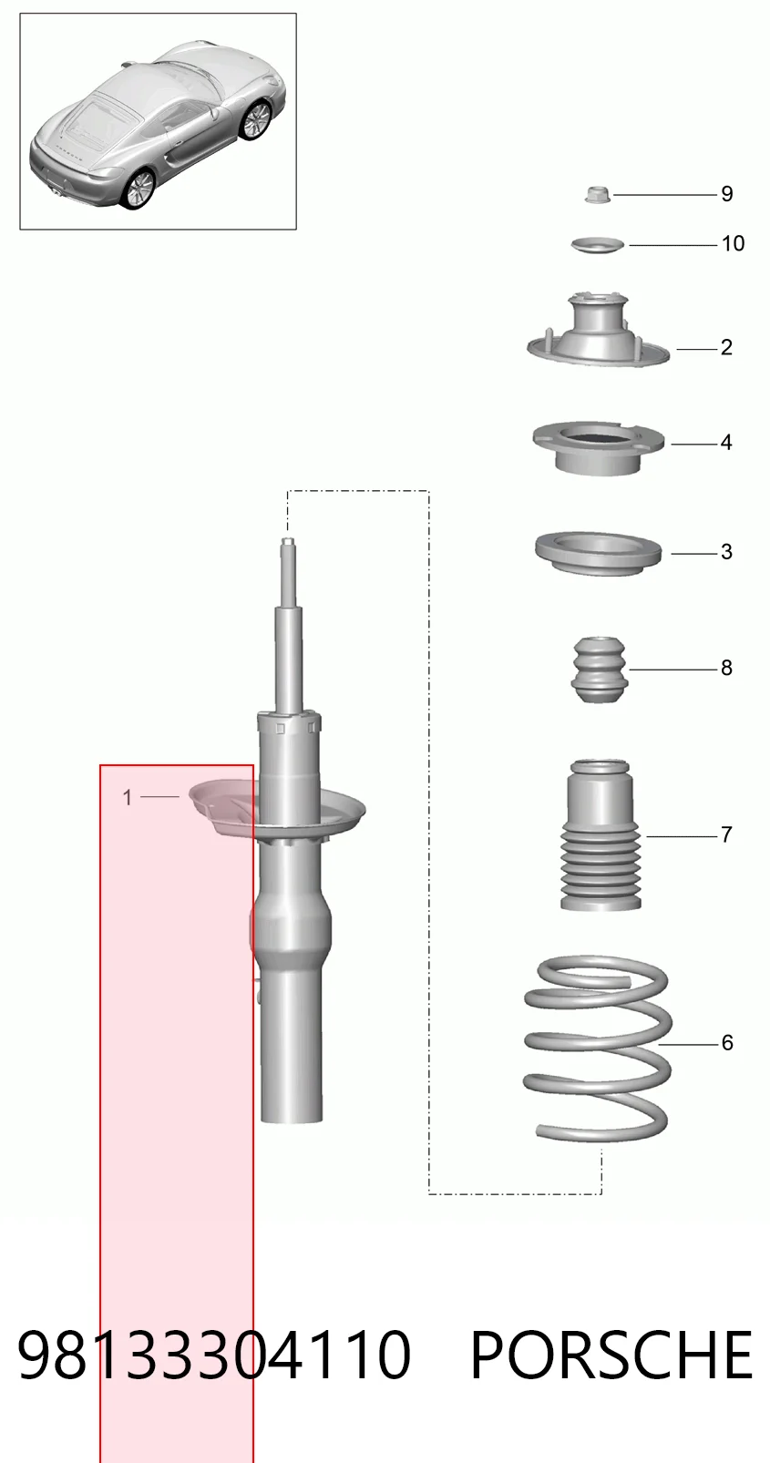 Купити 22276735 Bilstein Стійка амортизатора задня
