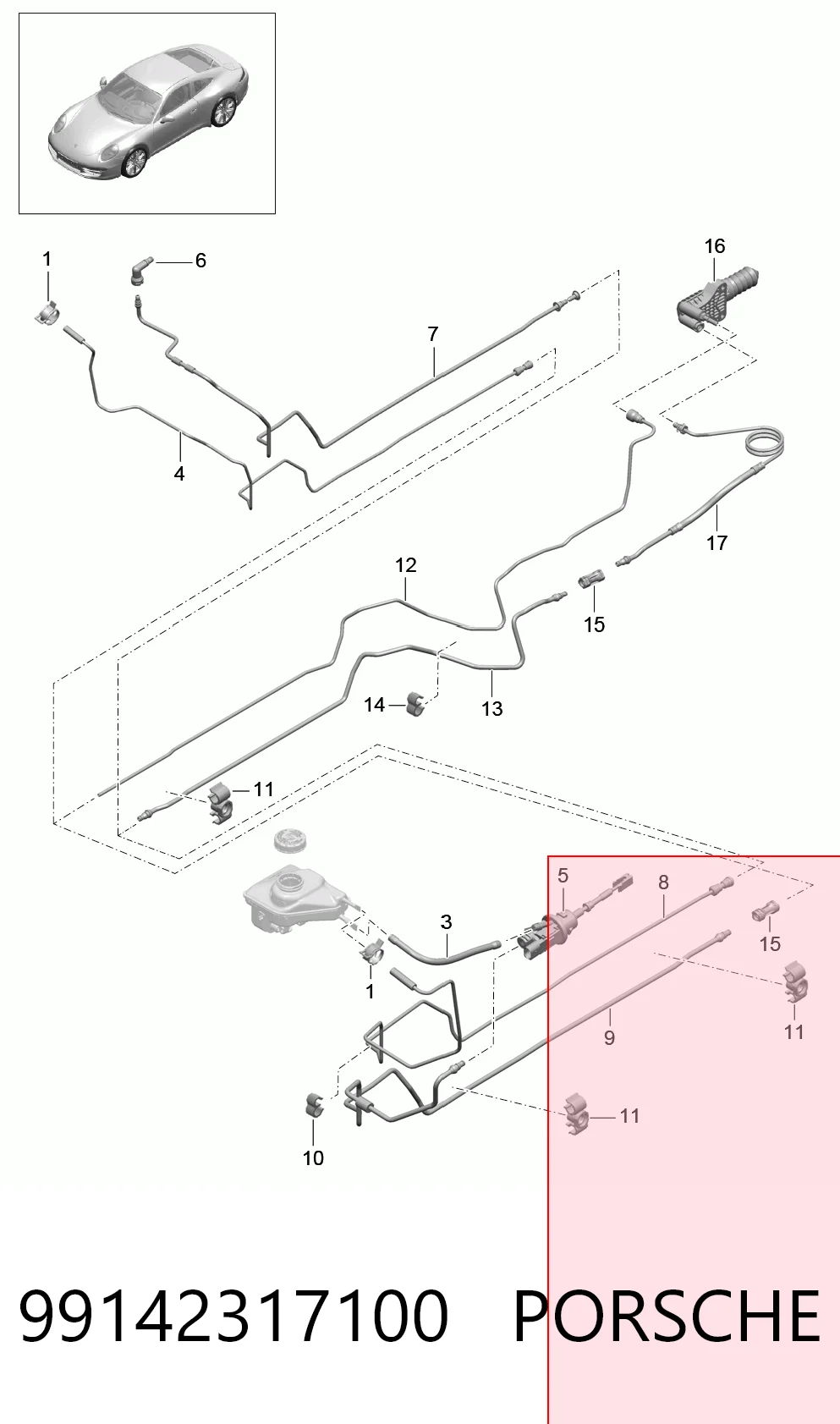 Циліндр зчеплення, головний на Porsche Cayman  982