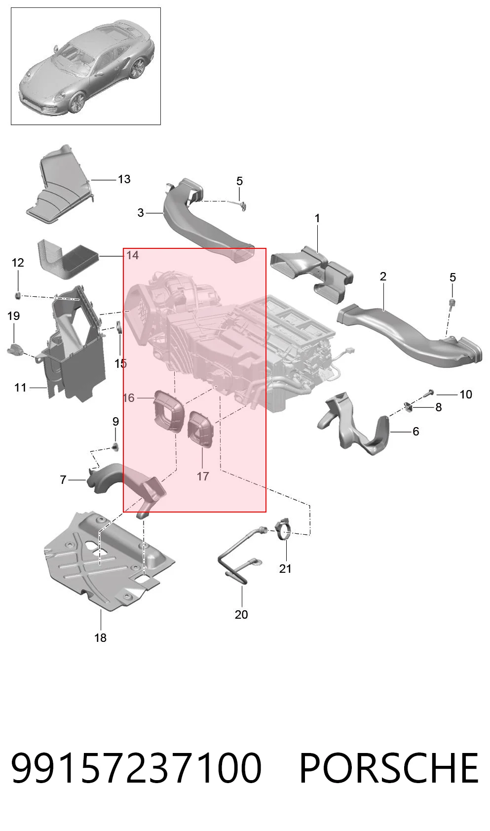 99157237100 Porsche Внутрішньосалонний фільтр