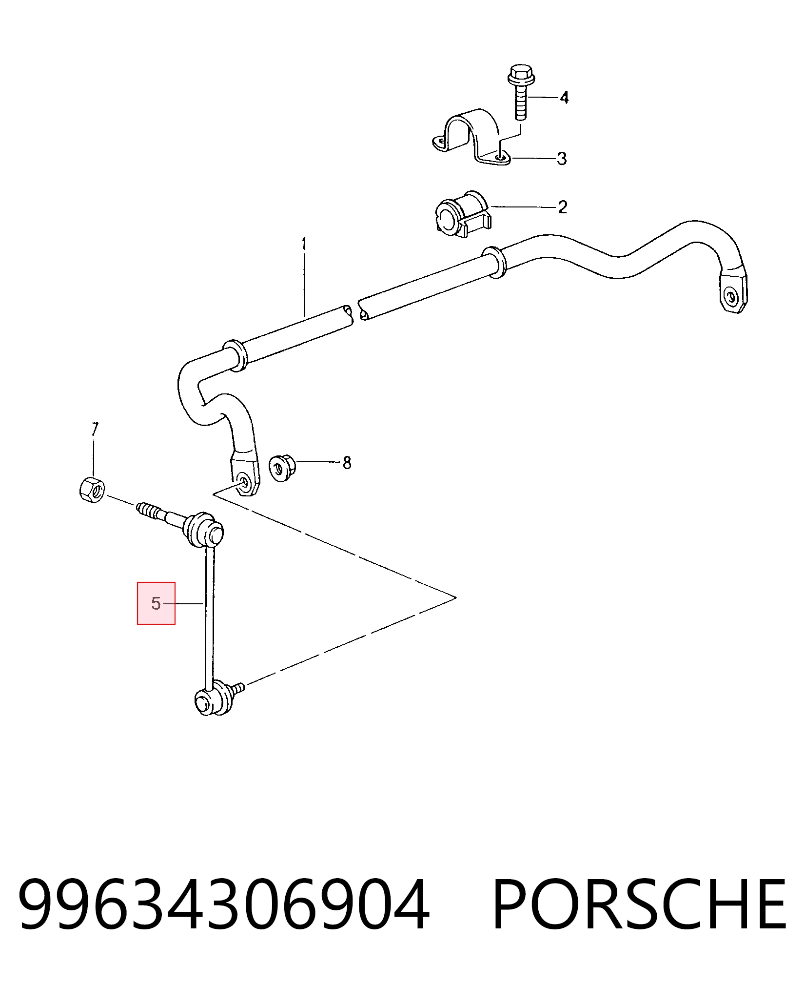 99634306904 Porsche Яйця стабілізатора переднього