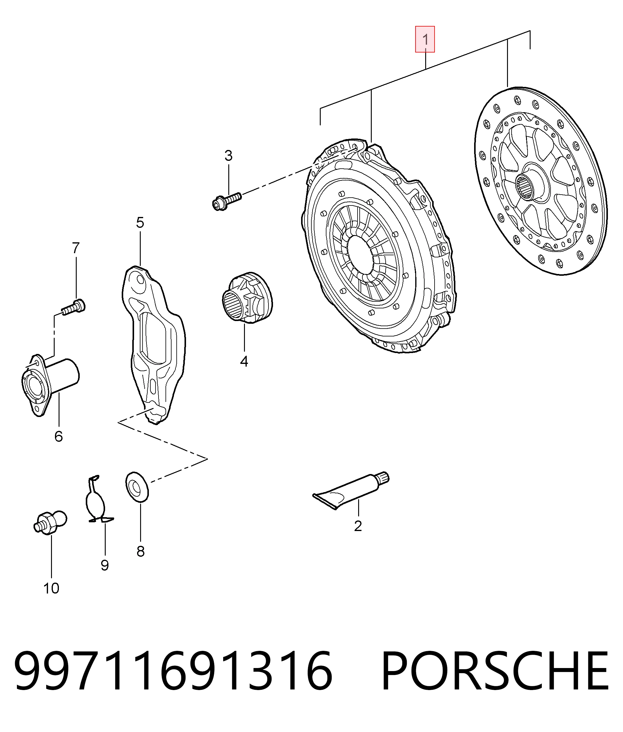 Зчеплення в зборі на Porsche 911 Targa 997