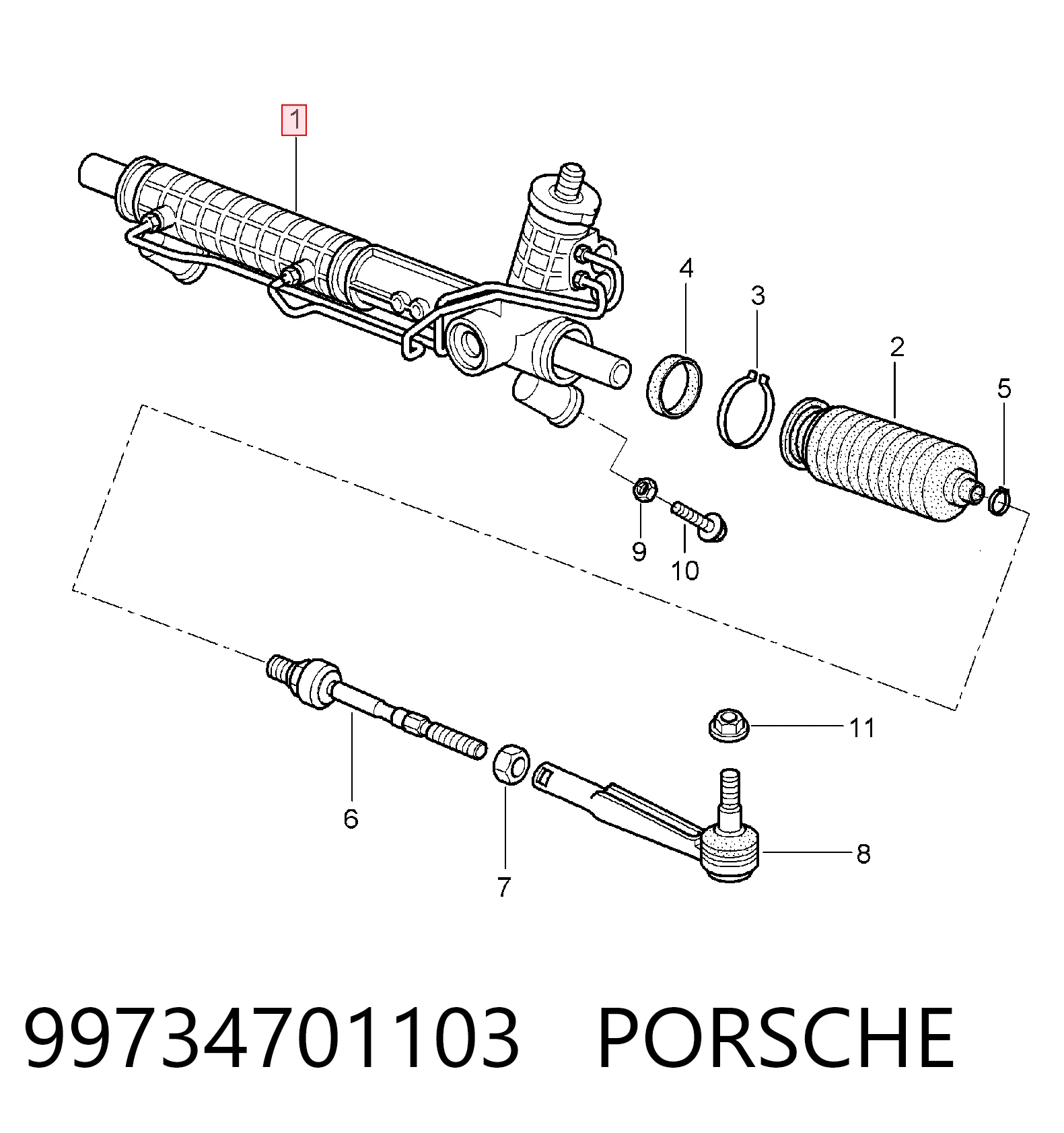 Управління рульове в зборі Porsche 911 Targa кабріолет (997) (2006 - 2012) ціна, від 300.90 USD