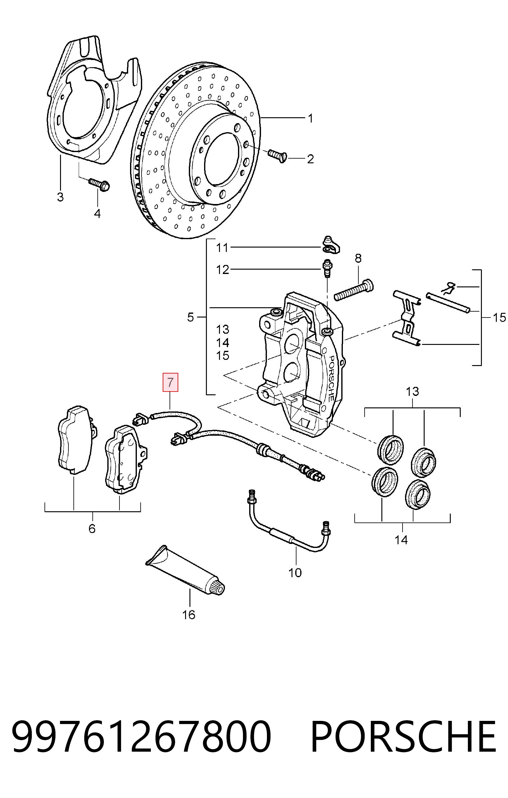 99761267800 Porsche Сенсор зносу