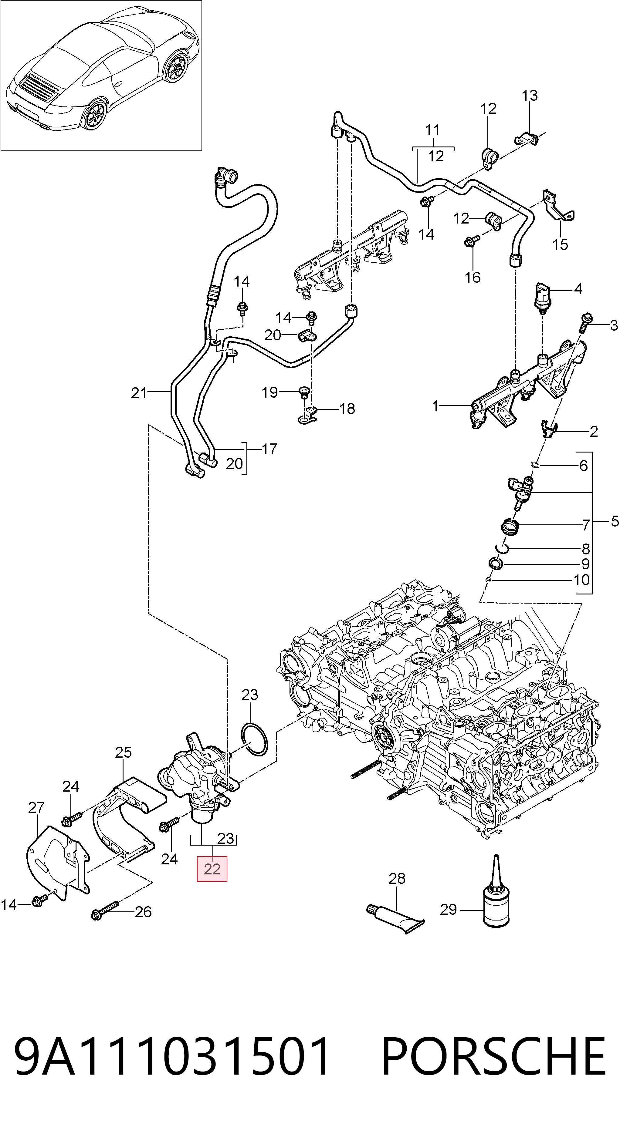 9A111031501 Porsche 