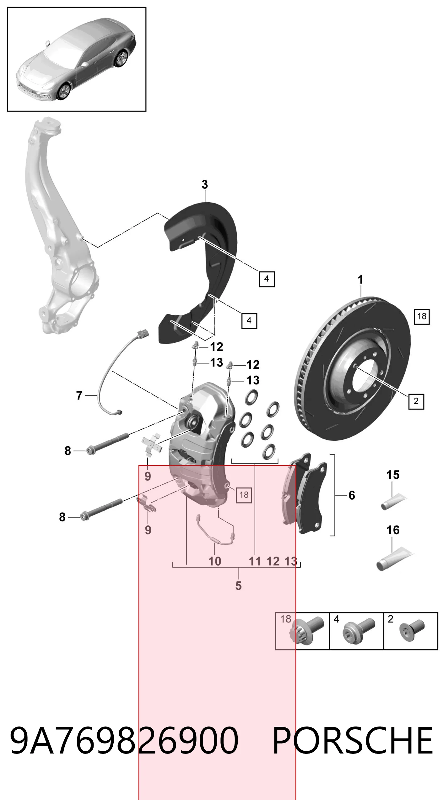9A769826900 Porsche 