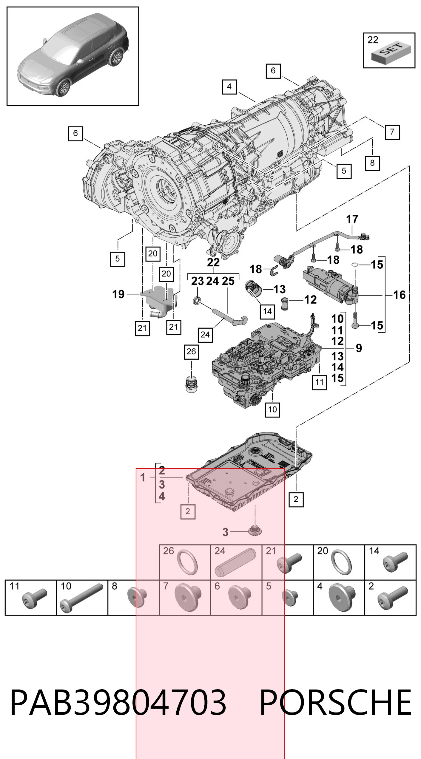 Сервісний комплект для заміни масла АКПП ZF Parts 1104298052 ціна, від 140.63 USD