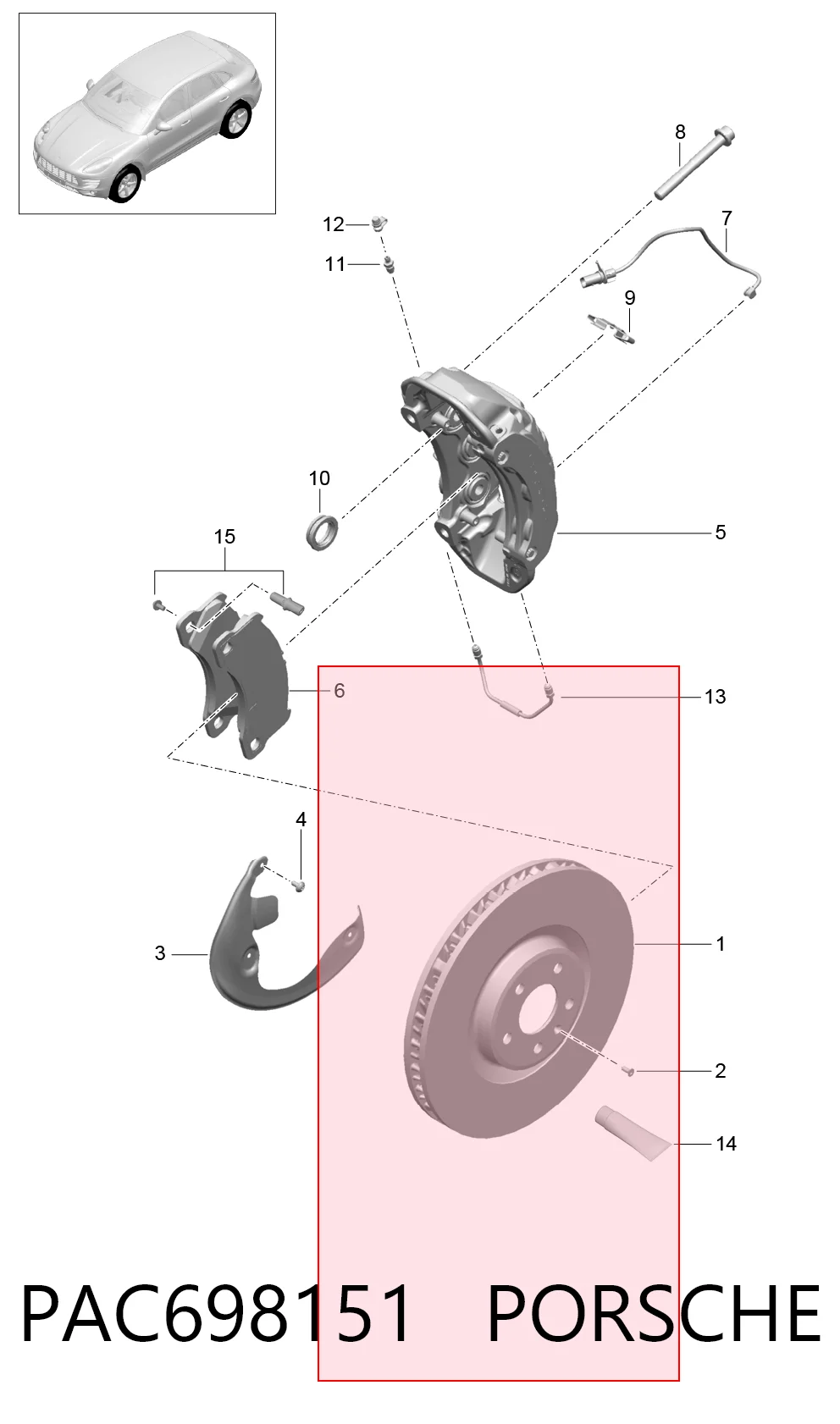 PAC698151 Porsche Передні гальмівні колодки