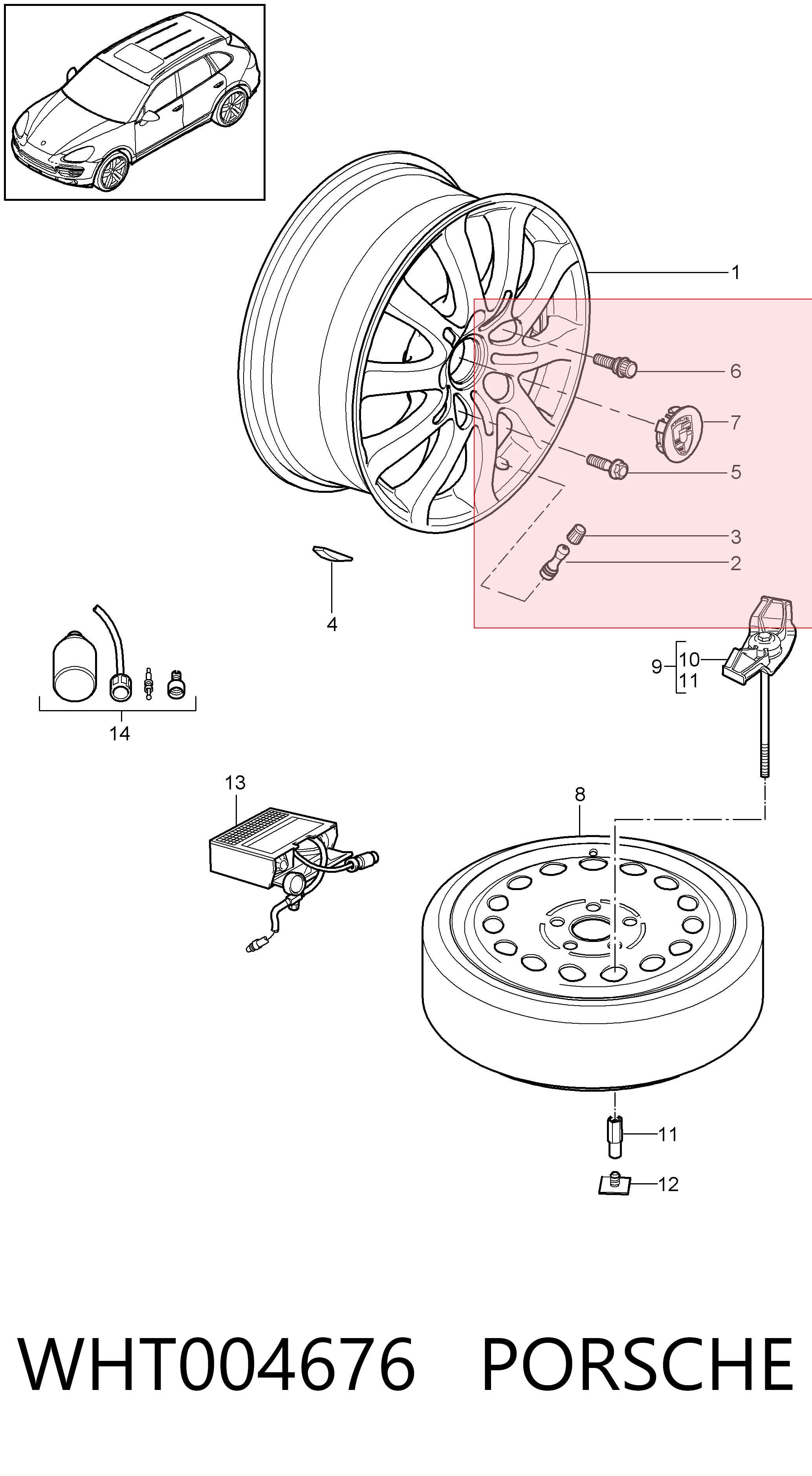 WHT004676 Porsche Болти до колеса