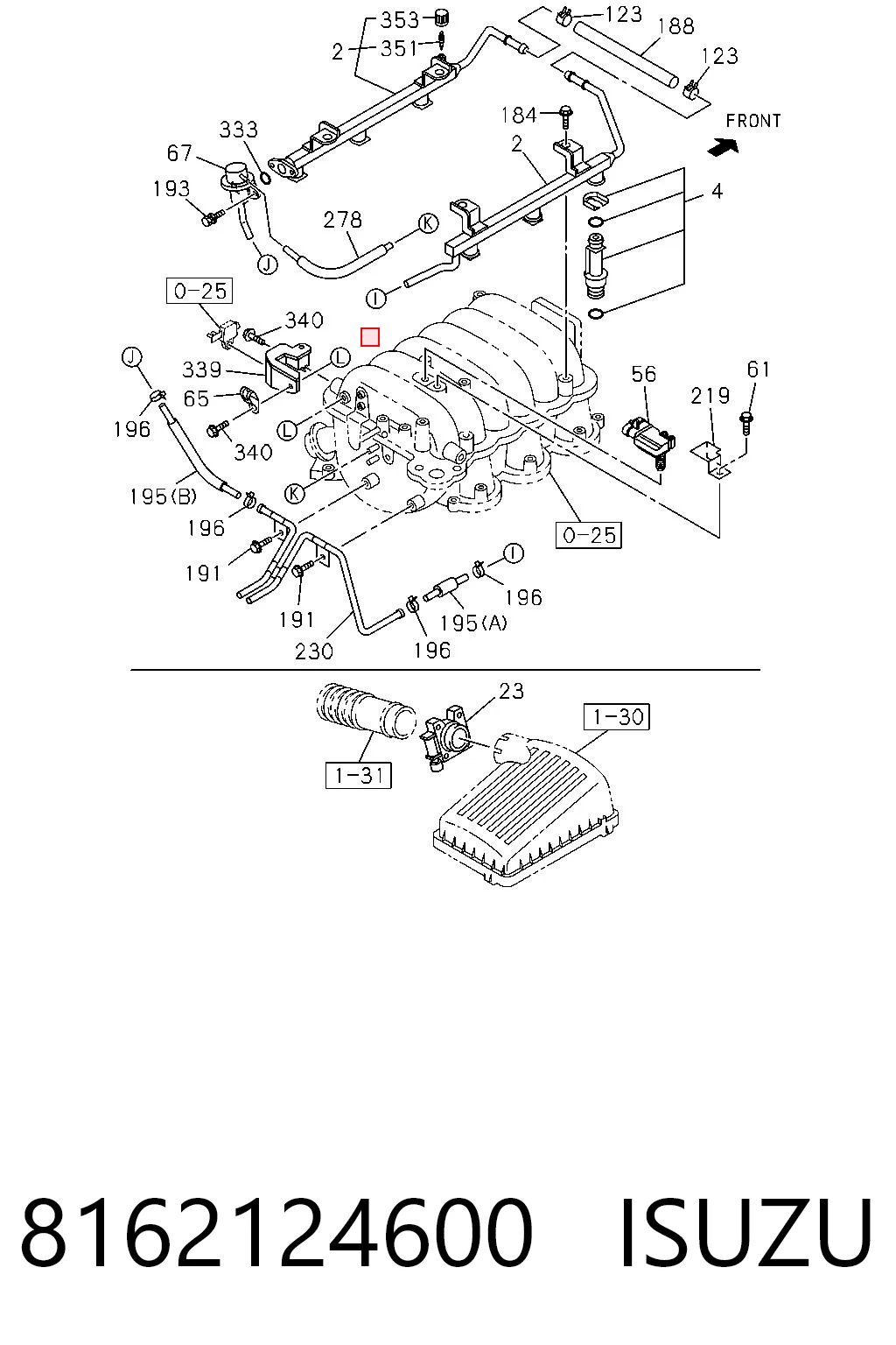 8162124600 Isuzu Датчик наддува