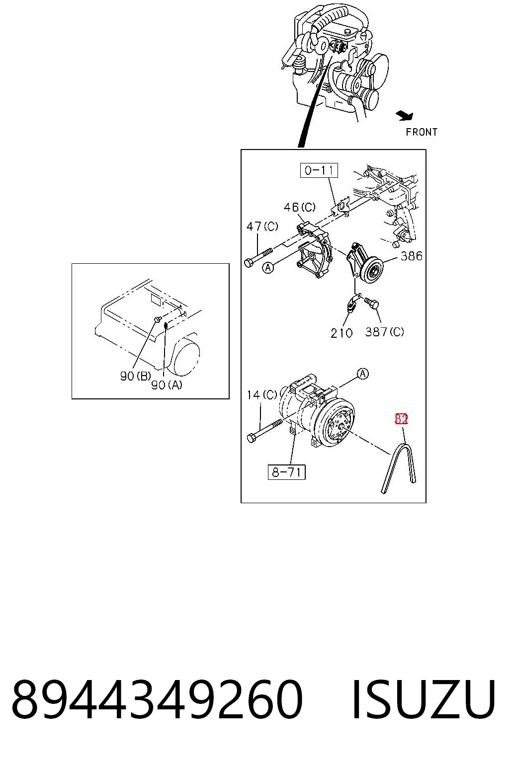 Клиновий ремінь Renault (RVI) 5001823624 ціна, від 7.34 USD