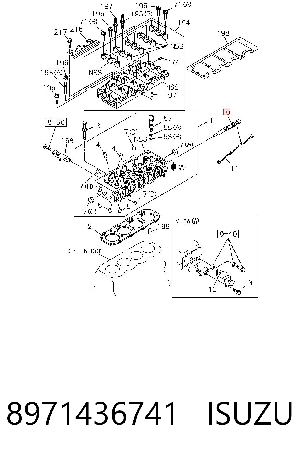 8971436741 Isuzu Свічки розжарювання