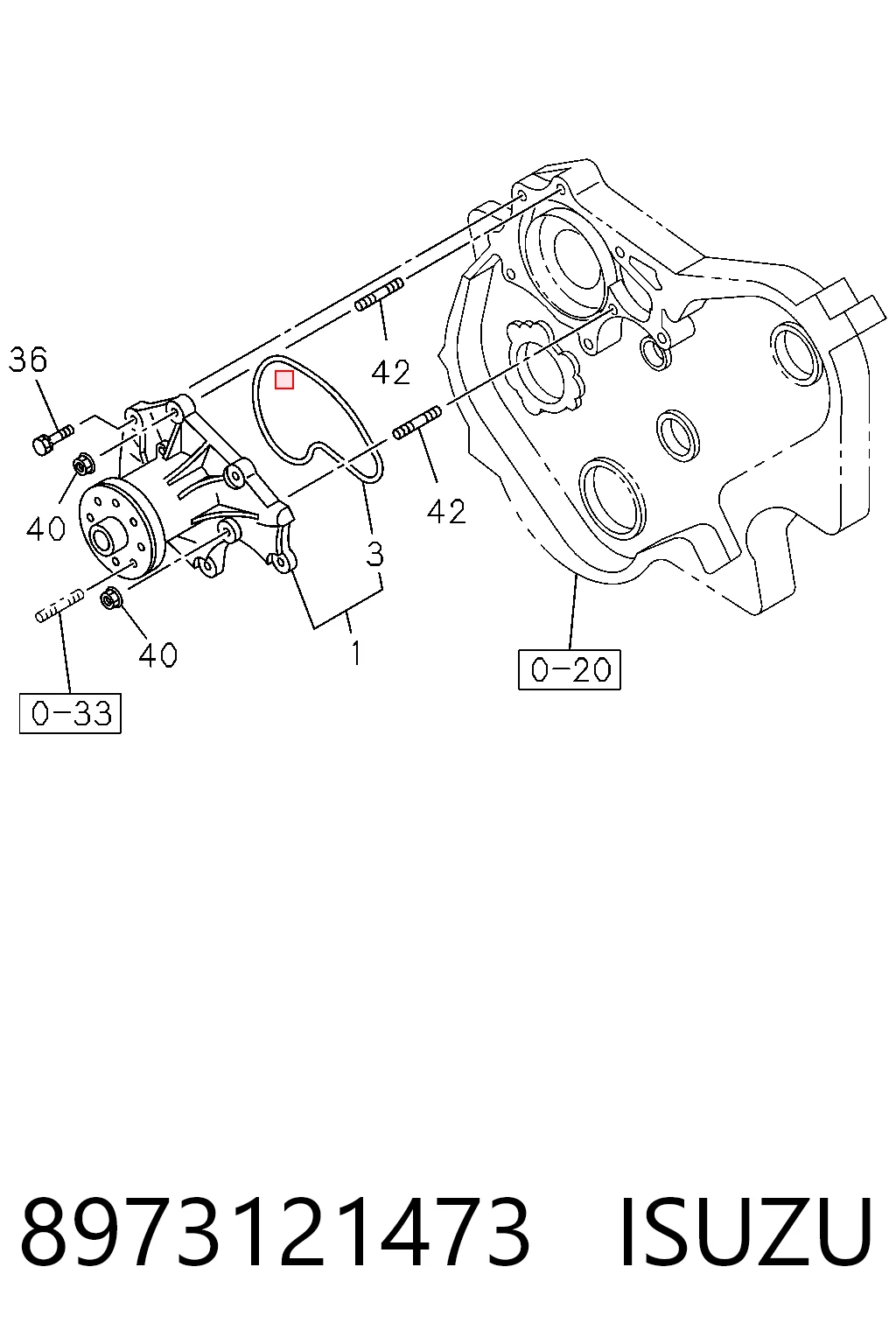 8973121473 Isuzu Насос охолодження