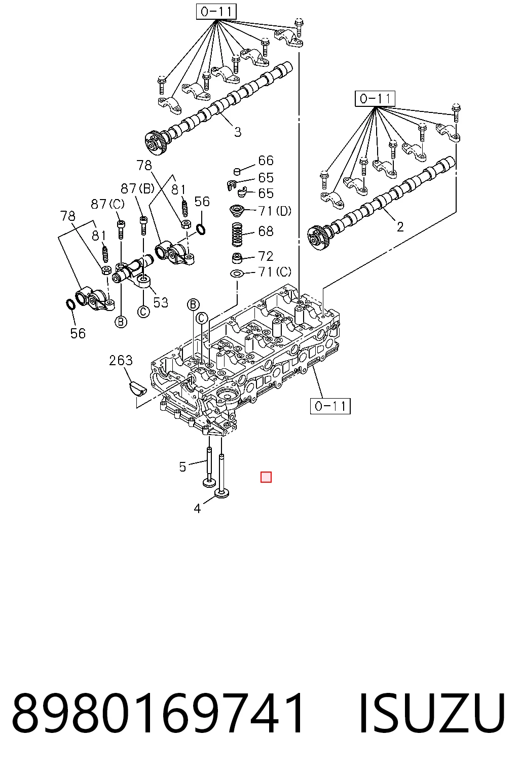 8980169741 Isuzu Випускний клапан двигуна