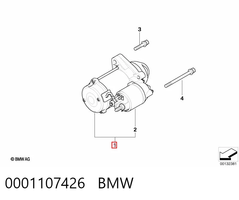 0001107426 BMW Стартер двигуна