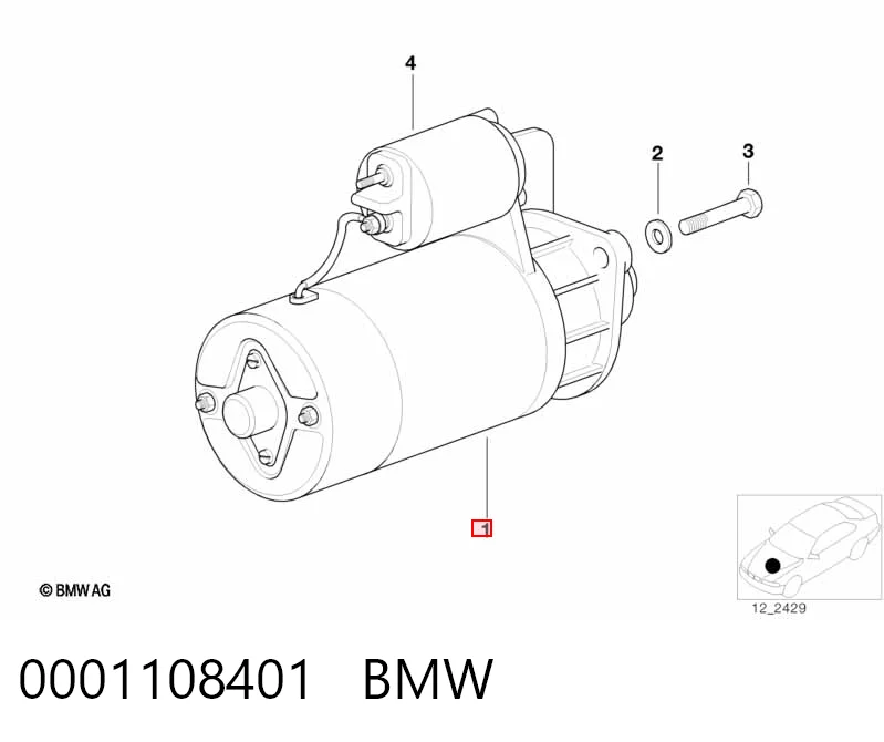 0001108401 BMW Стартер двигуна