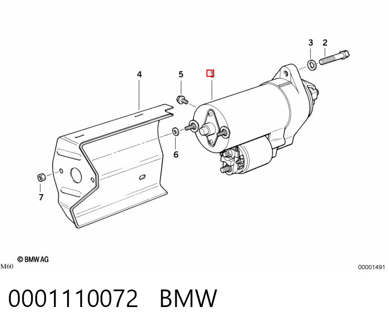0001110072 BMW Стартер двигуна