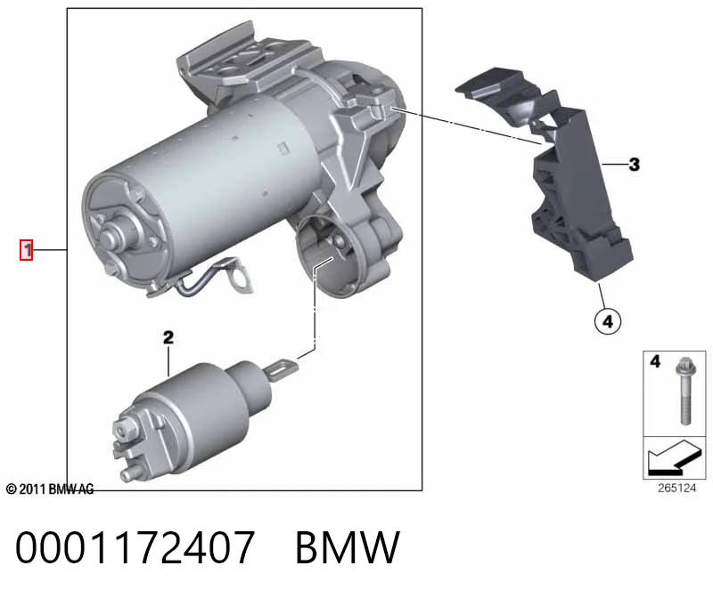 0001172407 BMW Стартер двигуна