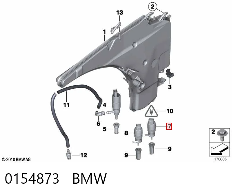 0154873 BMW Мотор омивача