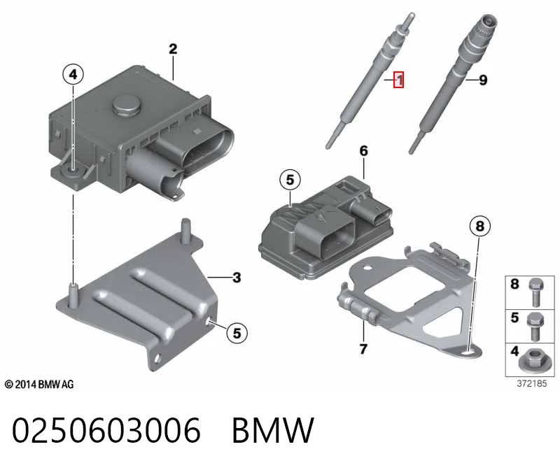 0250603006 BMW Свічки розжарювання
