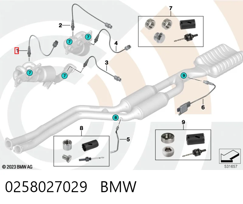 0258027029 BMW Лямбдазонд, датчик кисню до каталізатора