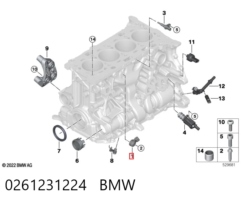 Датчик детонації на BMW X1  F48