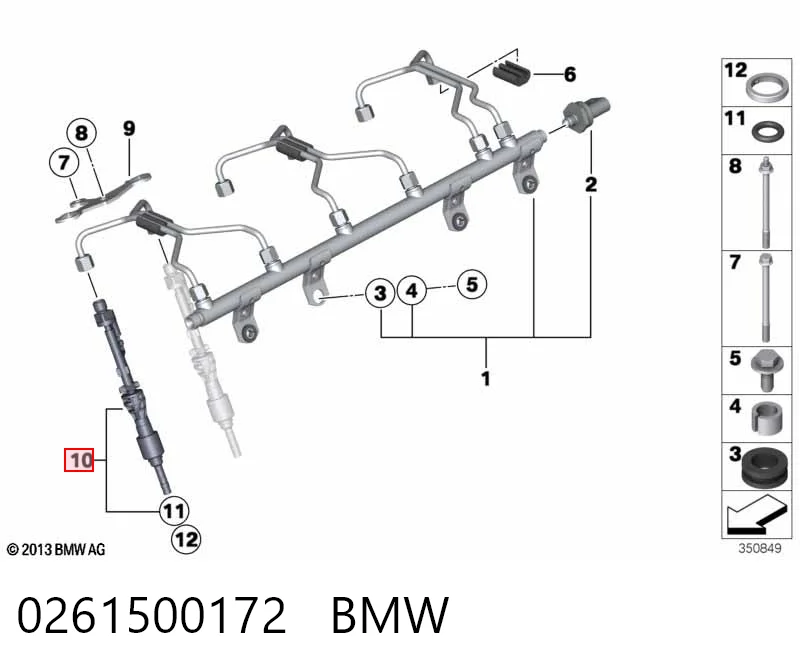 0261500172 BMW Форсунка вприску палива