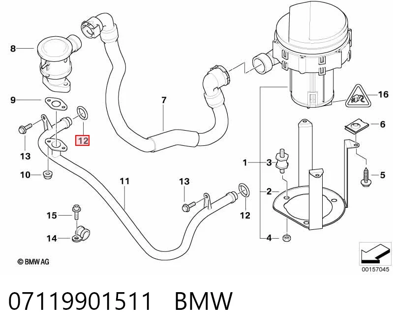 07119901511 BMW Ущільнювальне кільце, універсальне