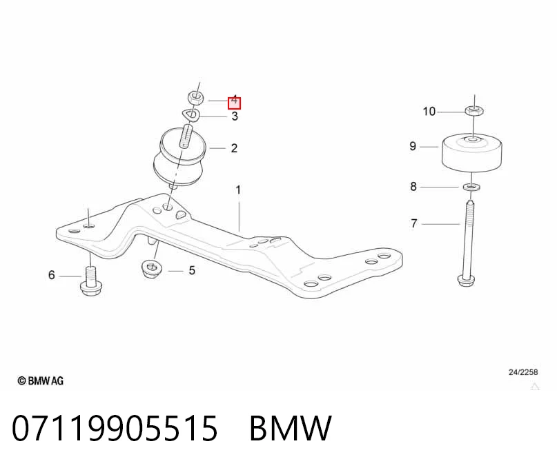 07119905515 BMW Гайка кріплення приймальної труби глушника (штанів)